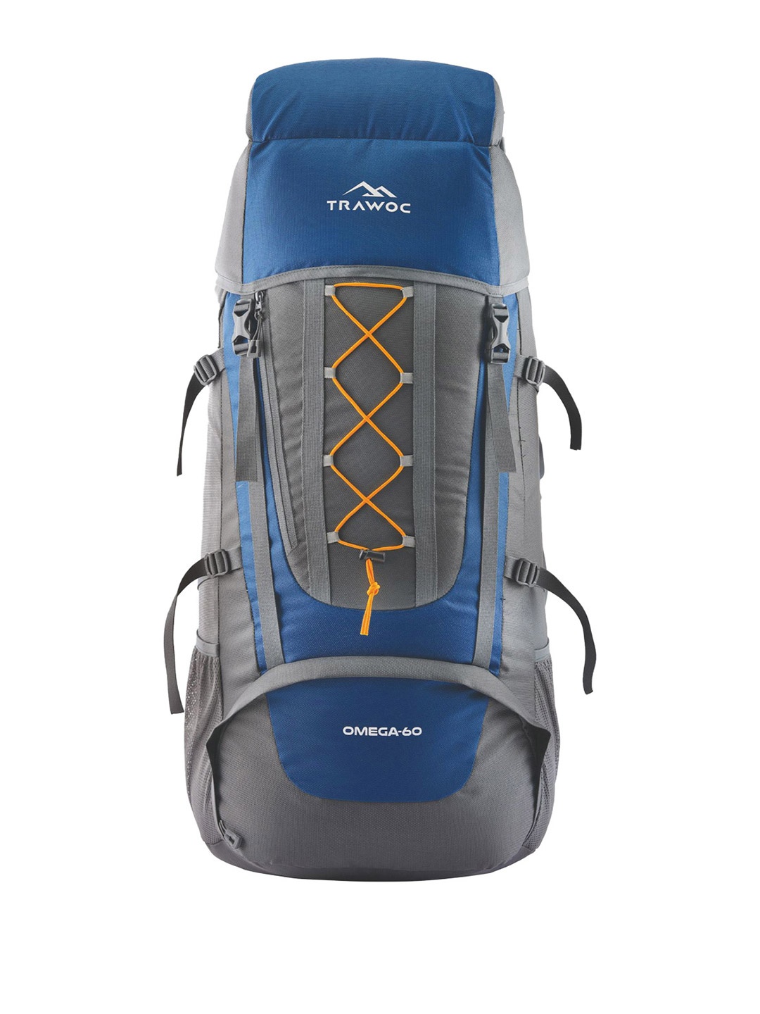 

TRAWOC OMEGA Solid 60L Rucksack Bag For Travel Trekking Hiking, Blue