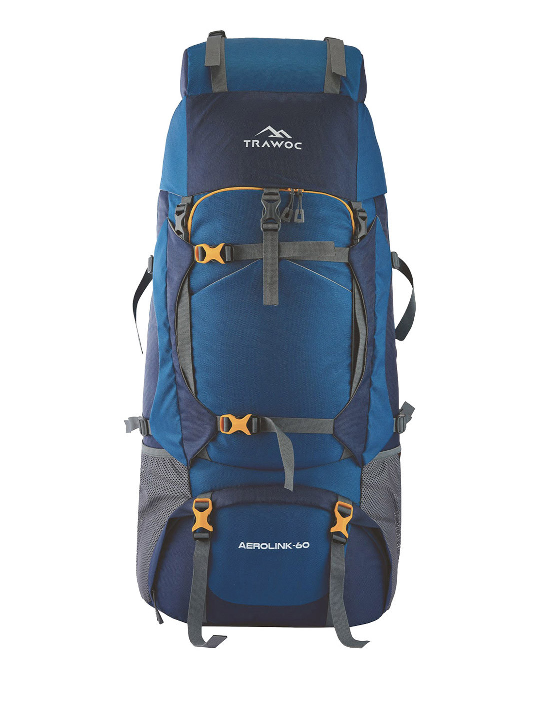 

TRAWOC Aerolink 60 Litres Solid Rucksack Travel Backpack, Blue