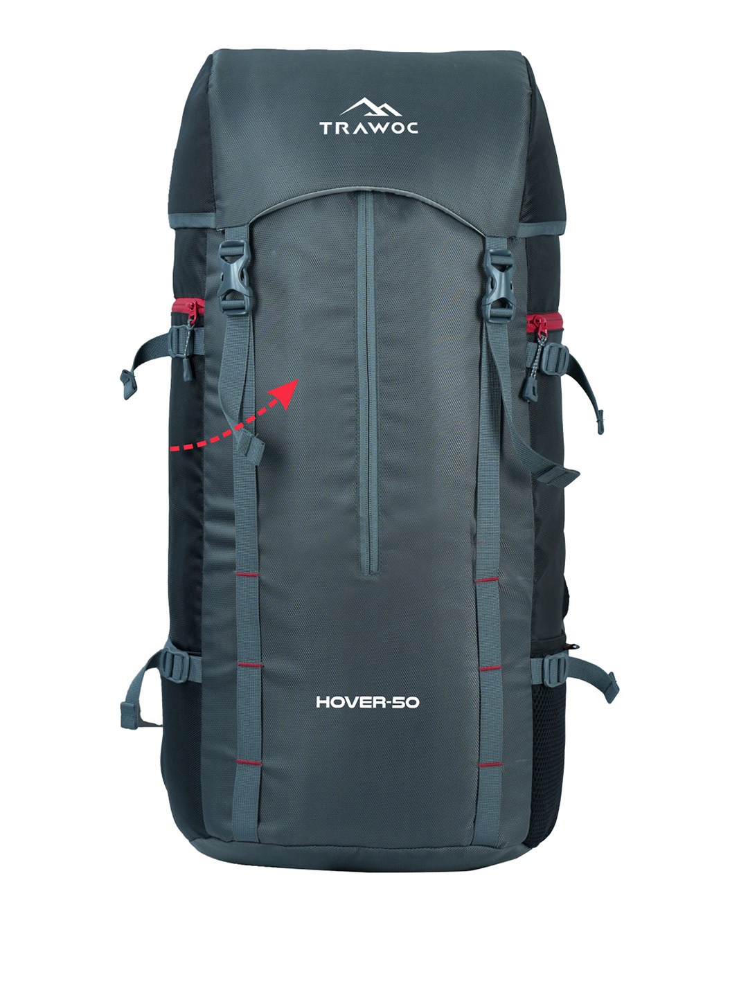 

TRAWOC HOVER Solid 50L Rucksack For Trekking Hiking & Travel, Teal