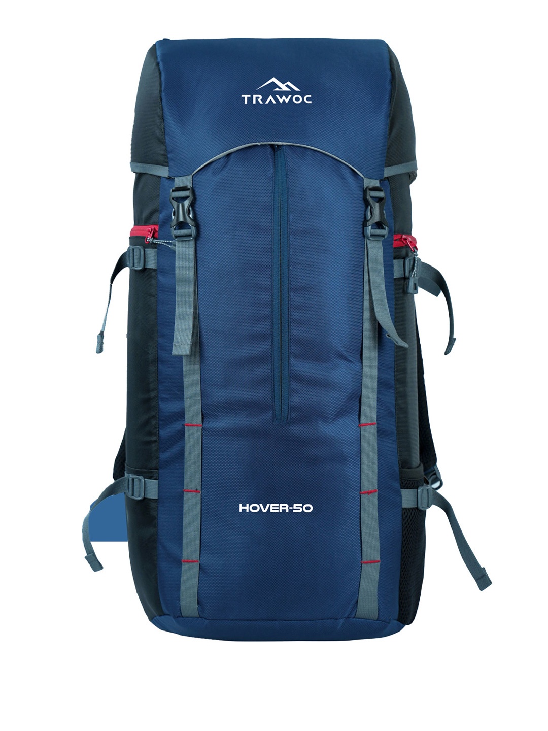 

TRAWOC HOVER Solid 50L Rucksack For Trekking Hiking & Travel, Blue