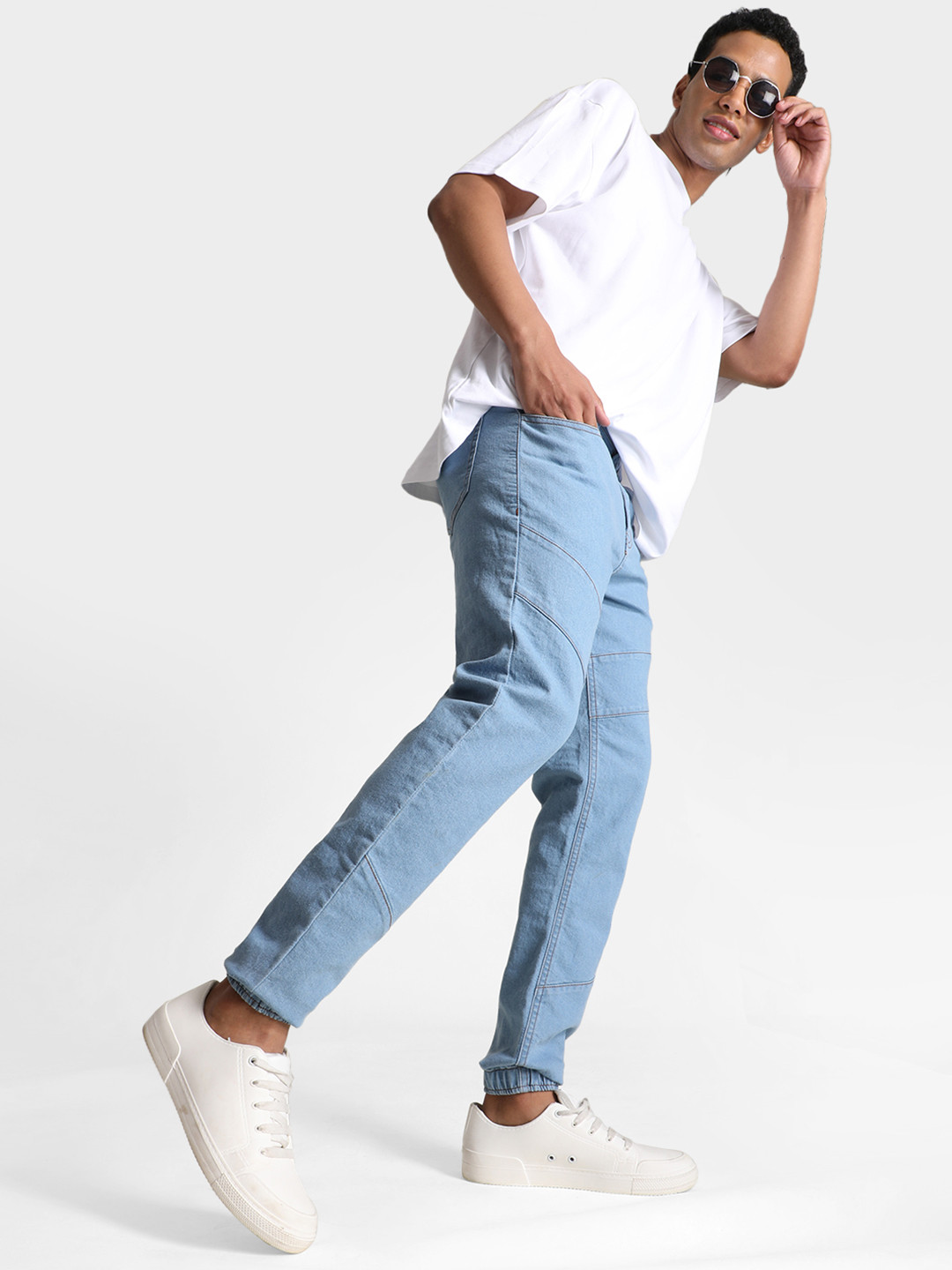 

IVOC Men Classic Low Distress Cotton Light Fade Jeans, Blue