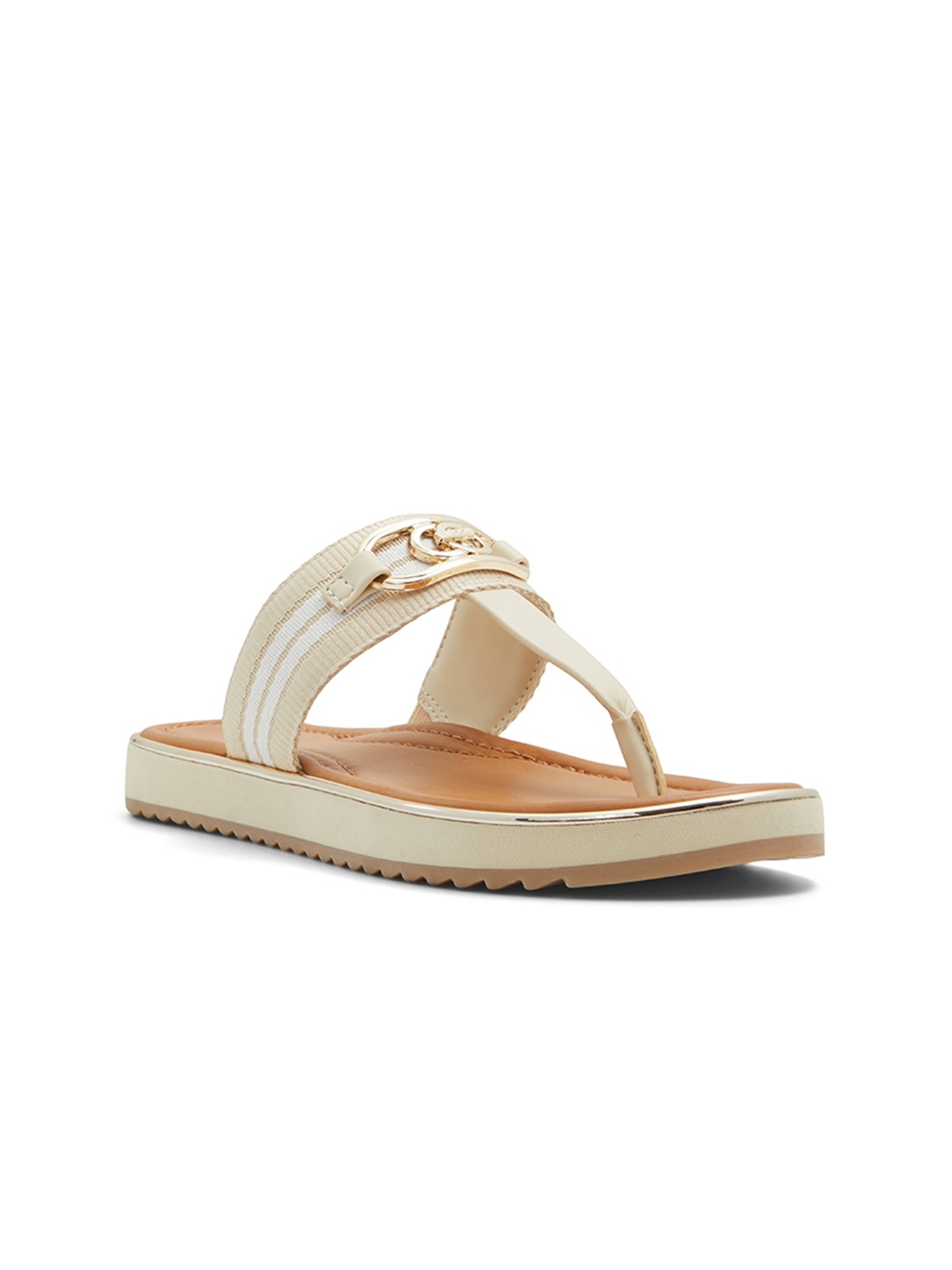 

ALDO Women Round Toe T-Strap Flats, Beige