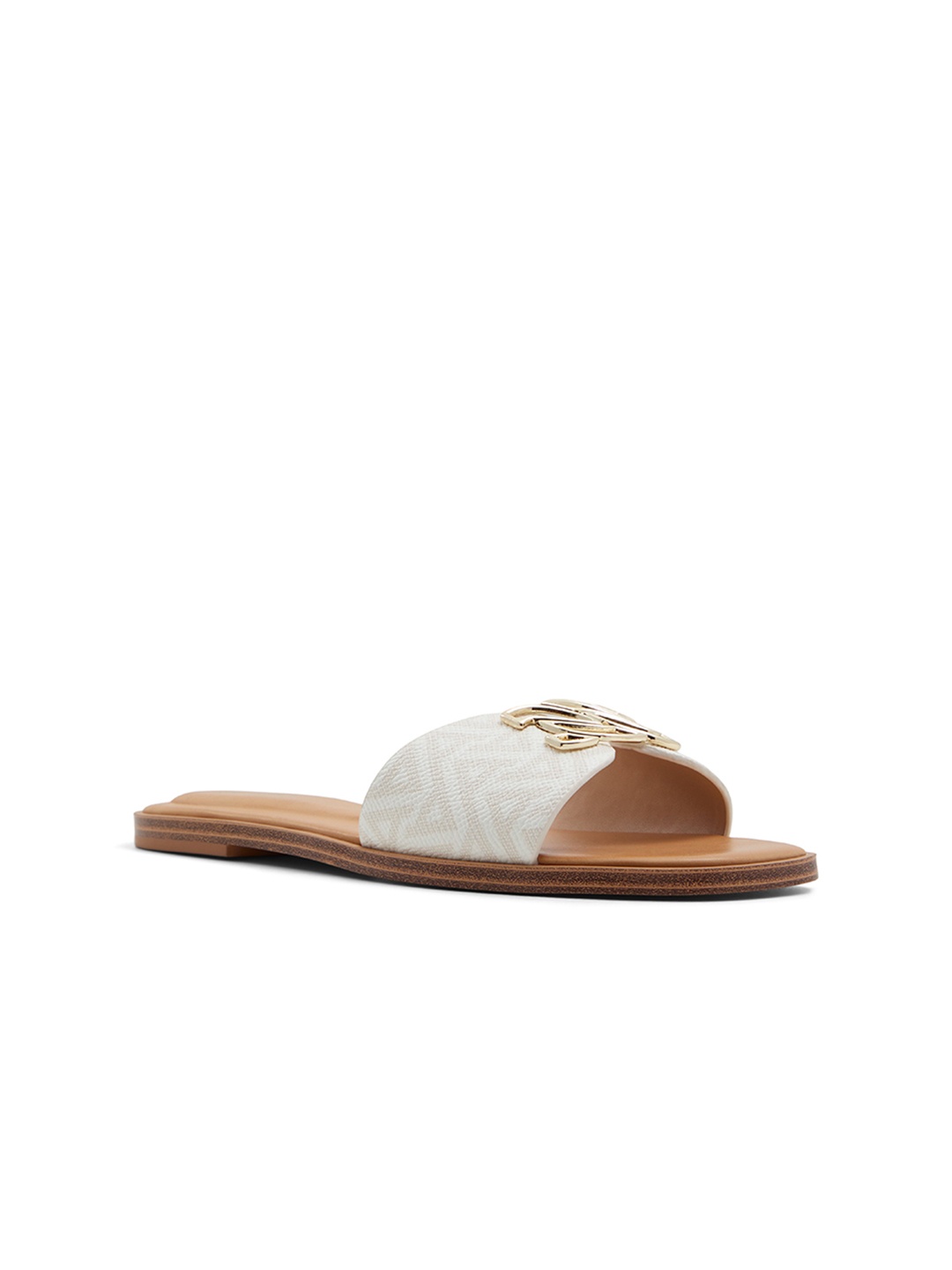 

ALDO Women Synthetic Open Toe Flats, White