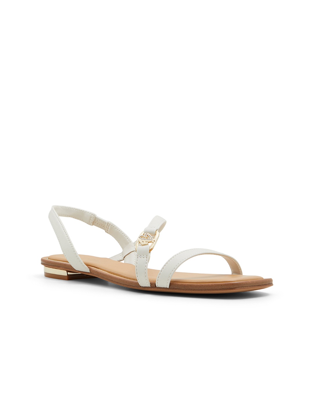 

ALDO Women Synthetic Open Toe Flats, White