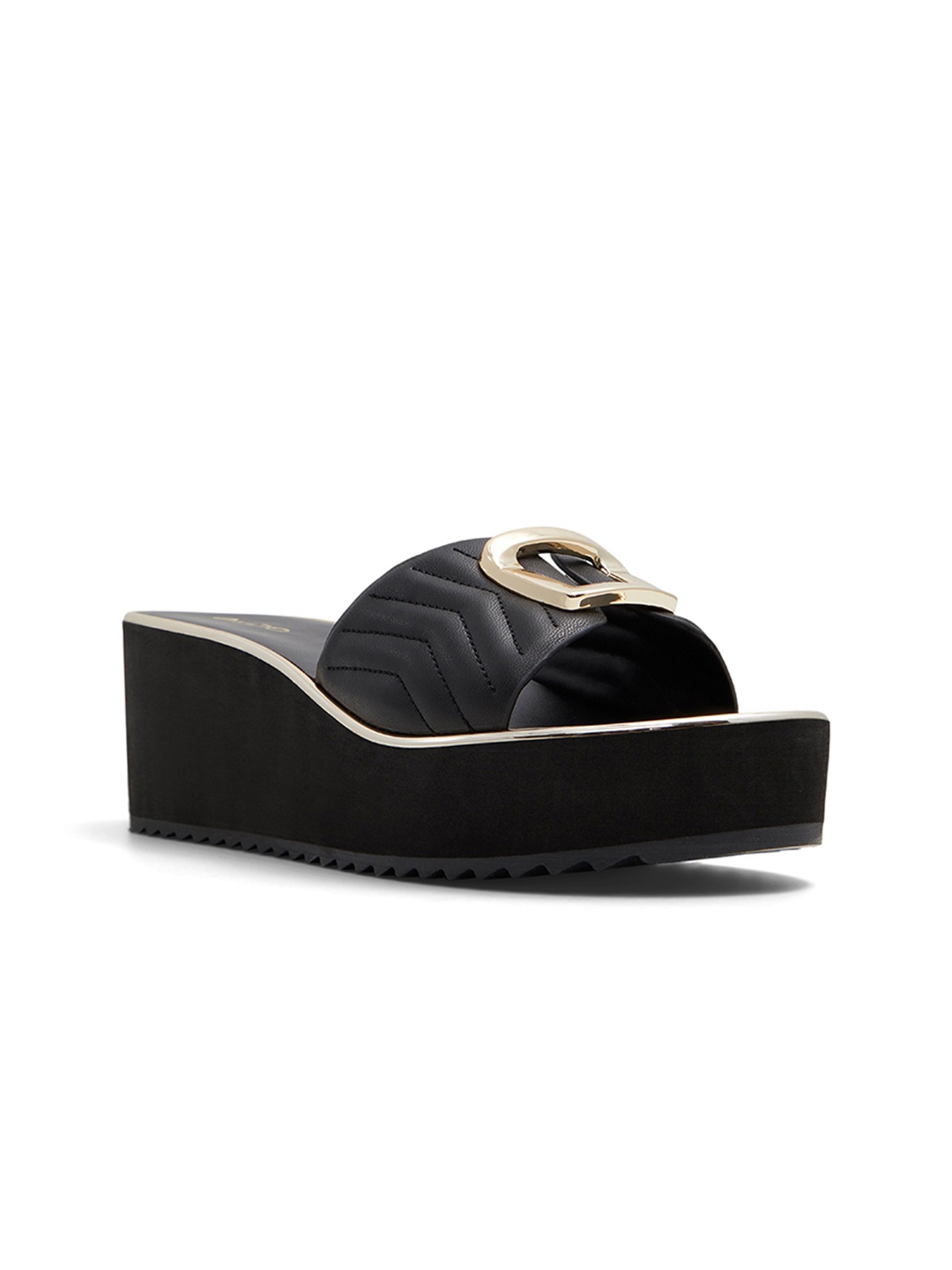 

ALDO Women Textured Wedge Sandals, Black