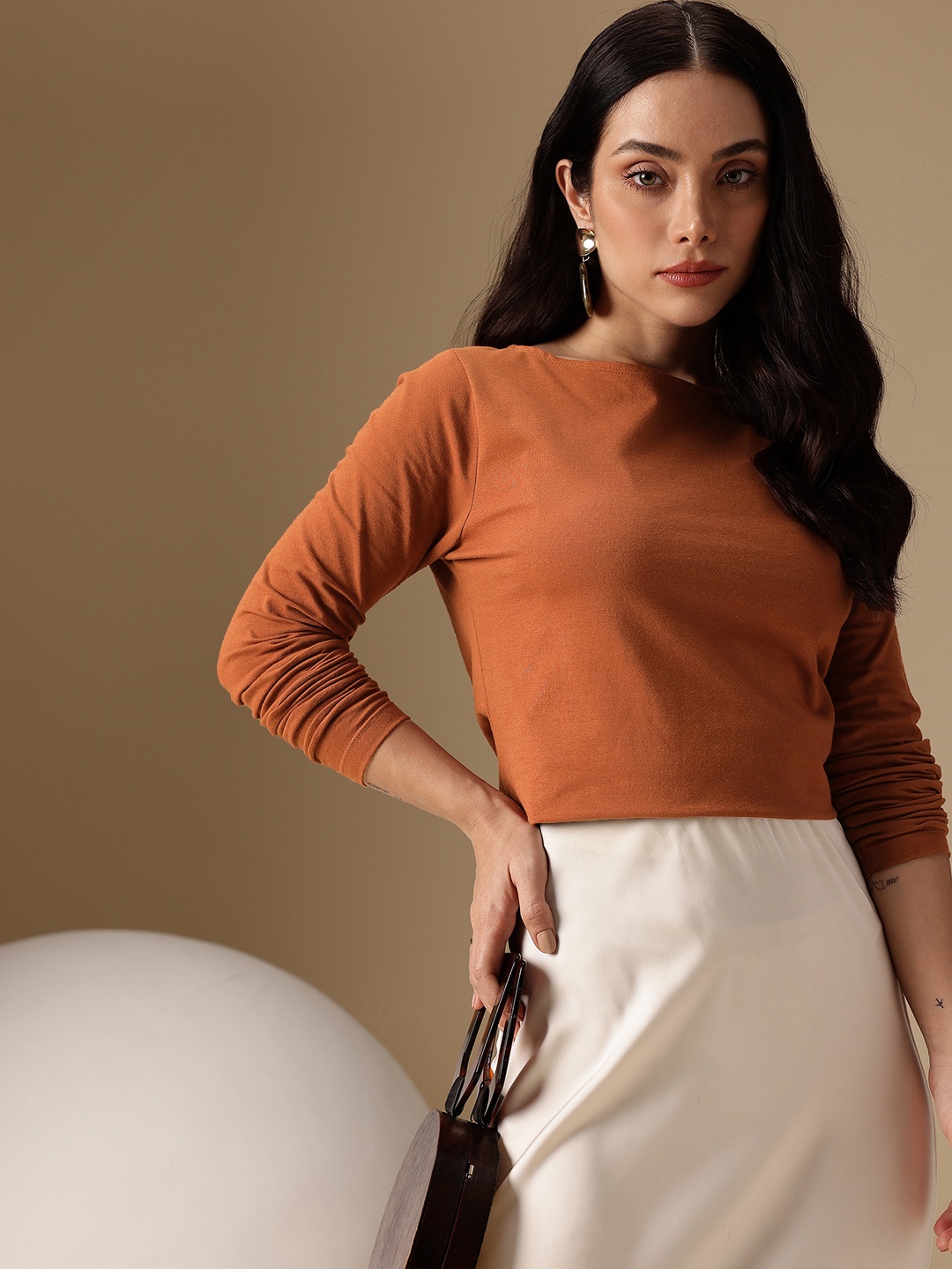 

Chemistry Solid Long Sleeves T-shirt, Rust
