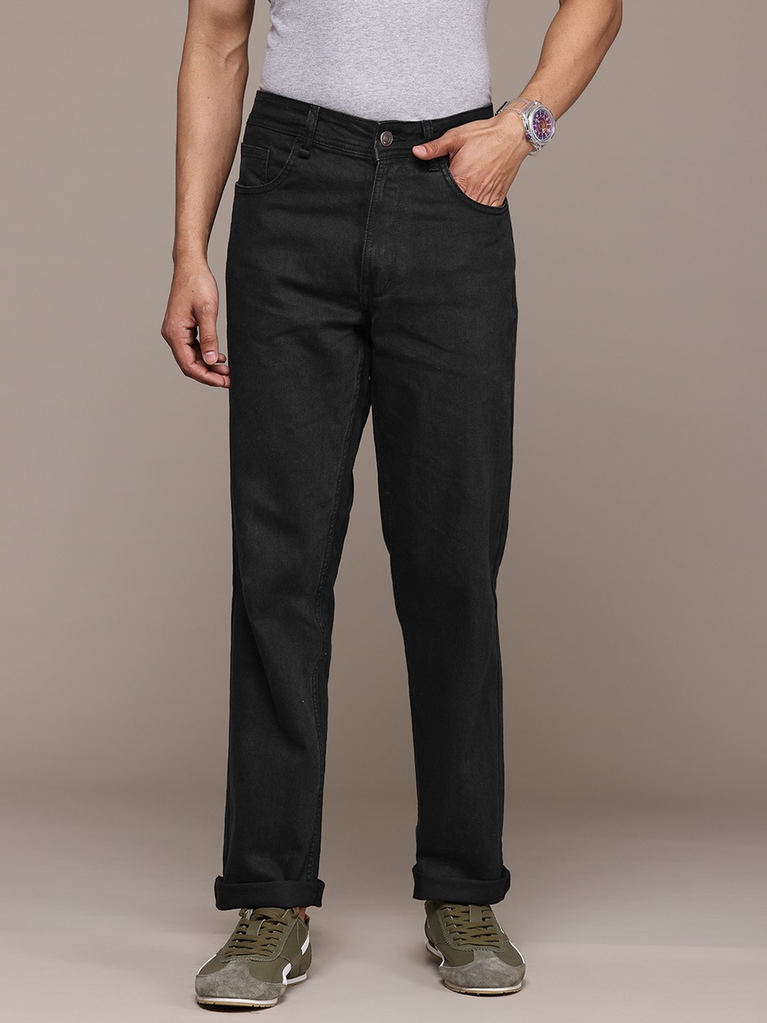 

The Roadster Lifestyle Co. Men Stretchable Jeans, Black