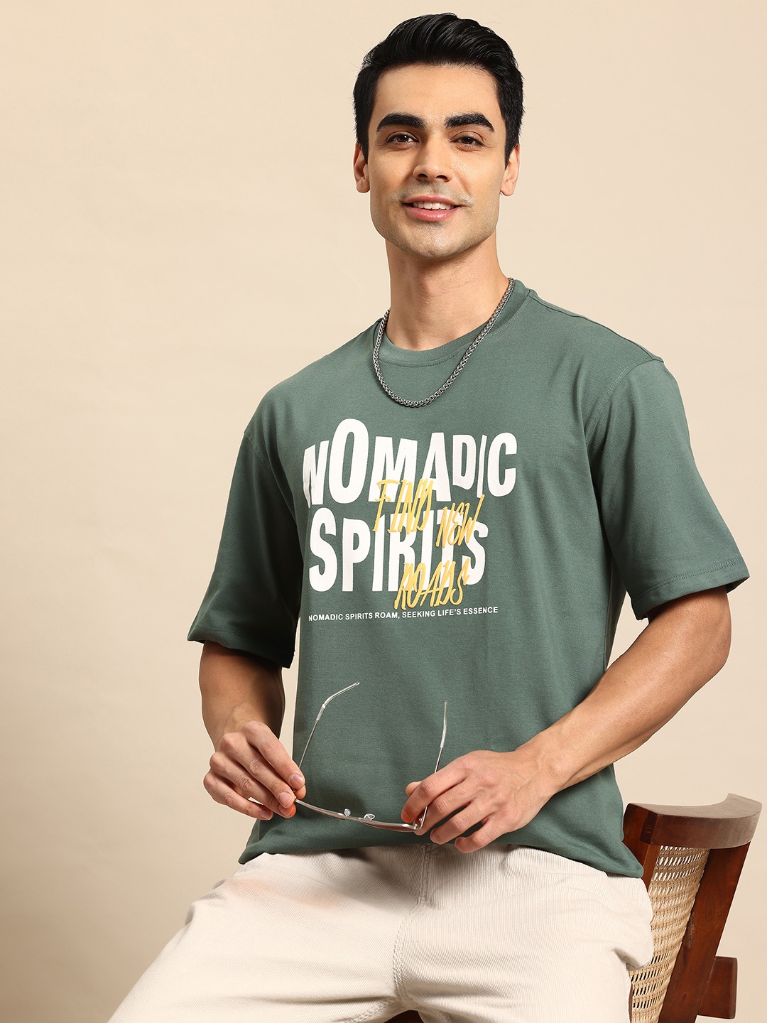 

Mast & Harbour Typography T-shirt, Green
