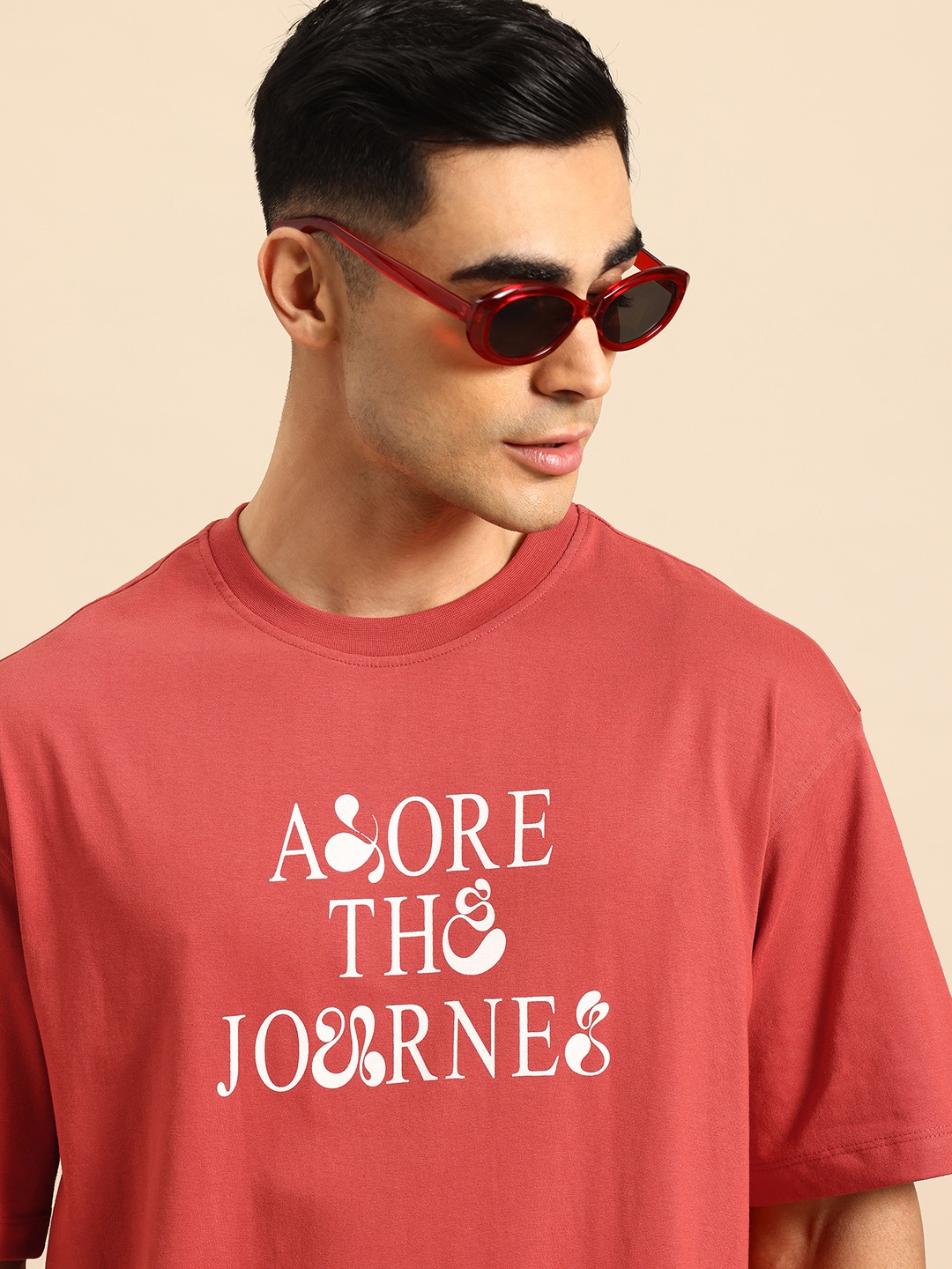 

Mast & Harbour Typography T-shirt, Rust