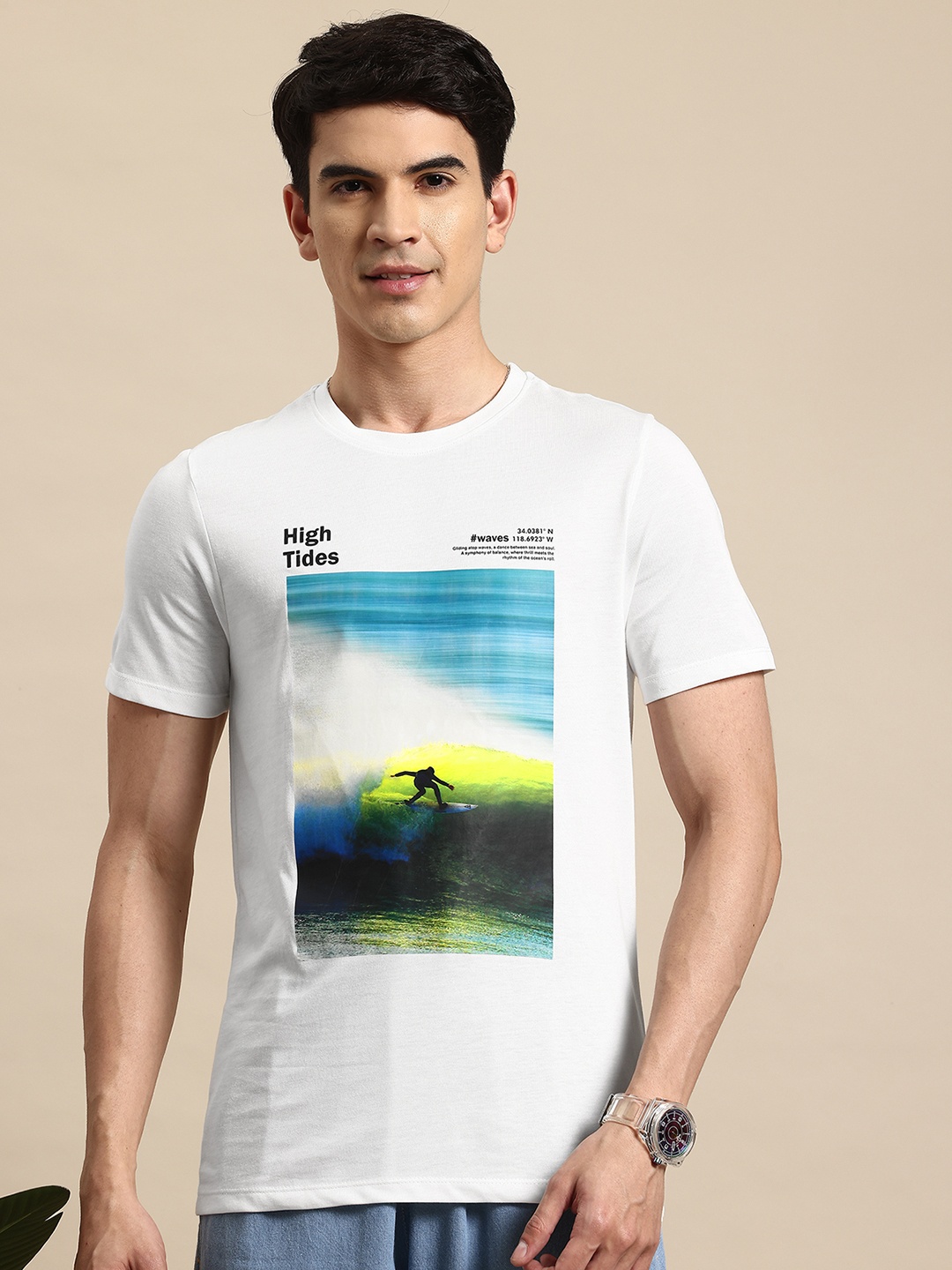 

Mast & Harbour Graphic Printed T-shirt, White
