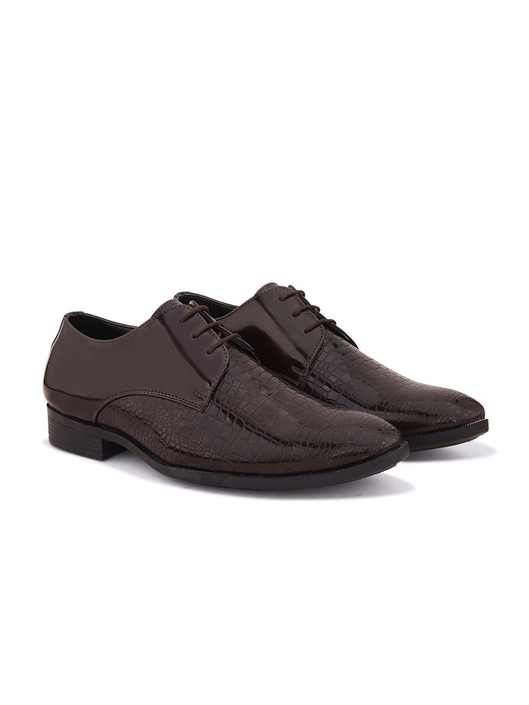 

John Karsun Men Textured Formal Derby, Brown