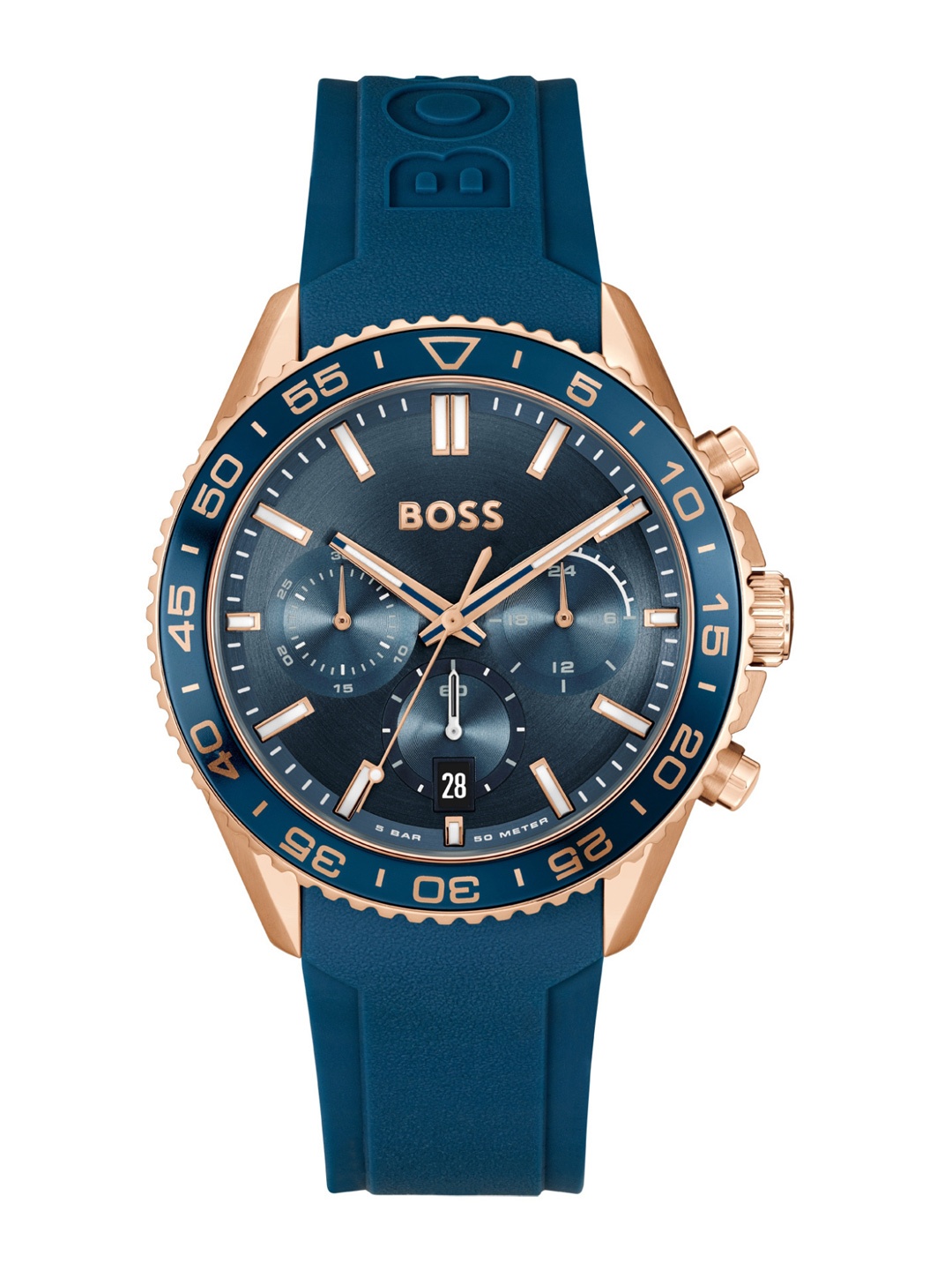 

BOSS Men Runner Chronograph Analogue Watch 1514169, Blue