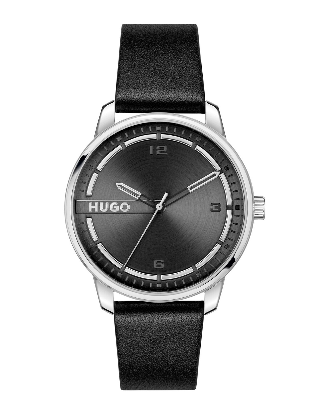 

HUGO Men Stamp Analogue Watch 1530362, Black