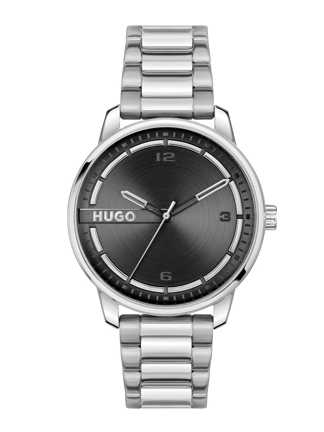 

HUGO Men Stamp Analogue Watch 1530364, Black