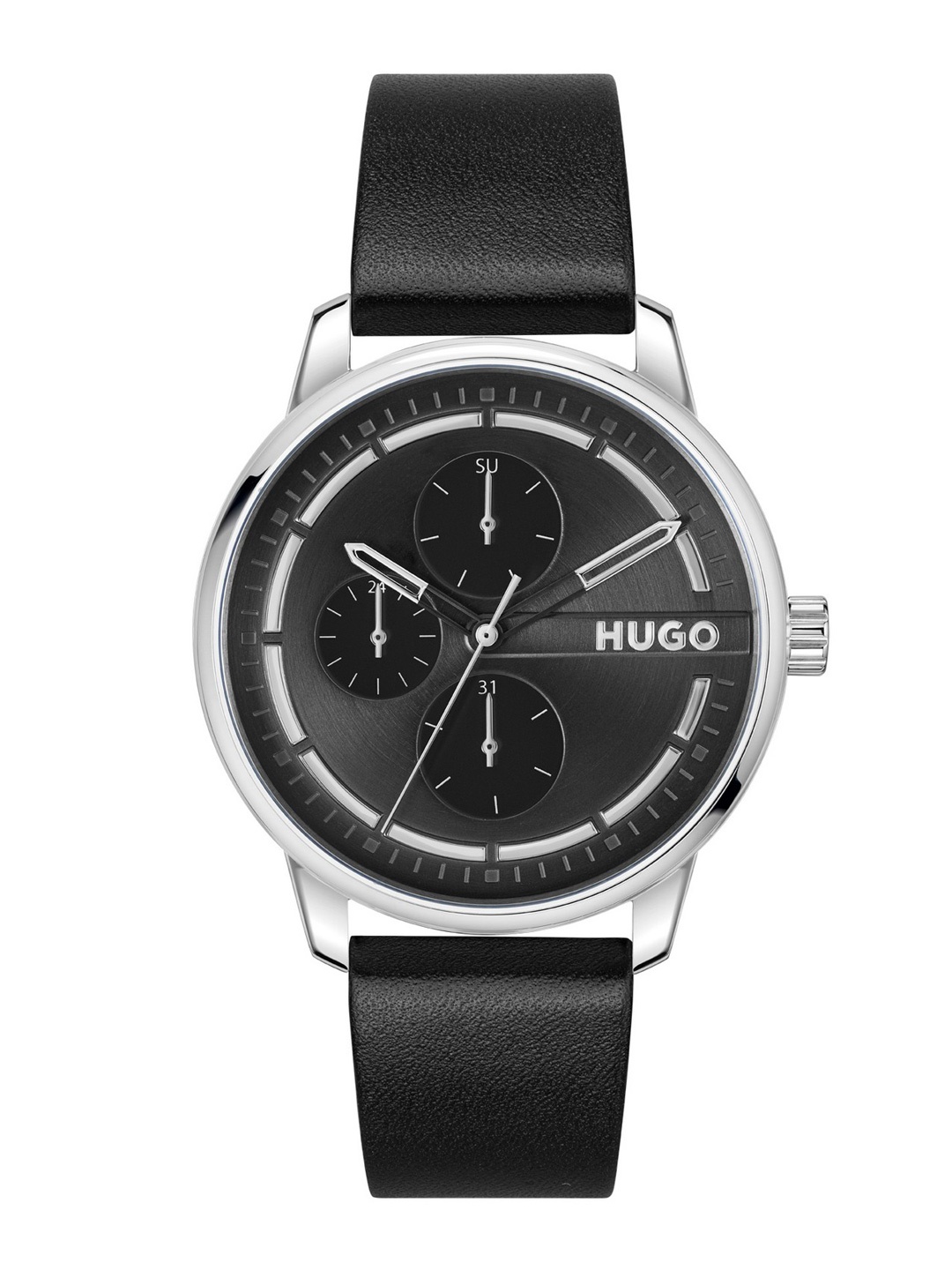 

HUGO Men Stamp Multi Analogue Watch 1530366, Black
