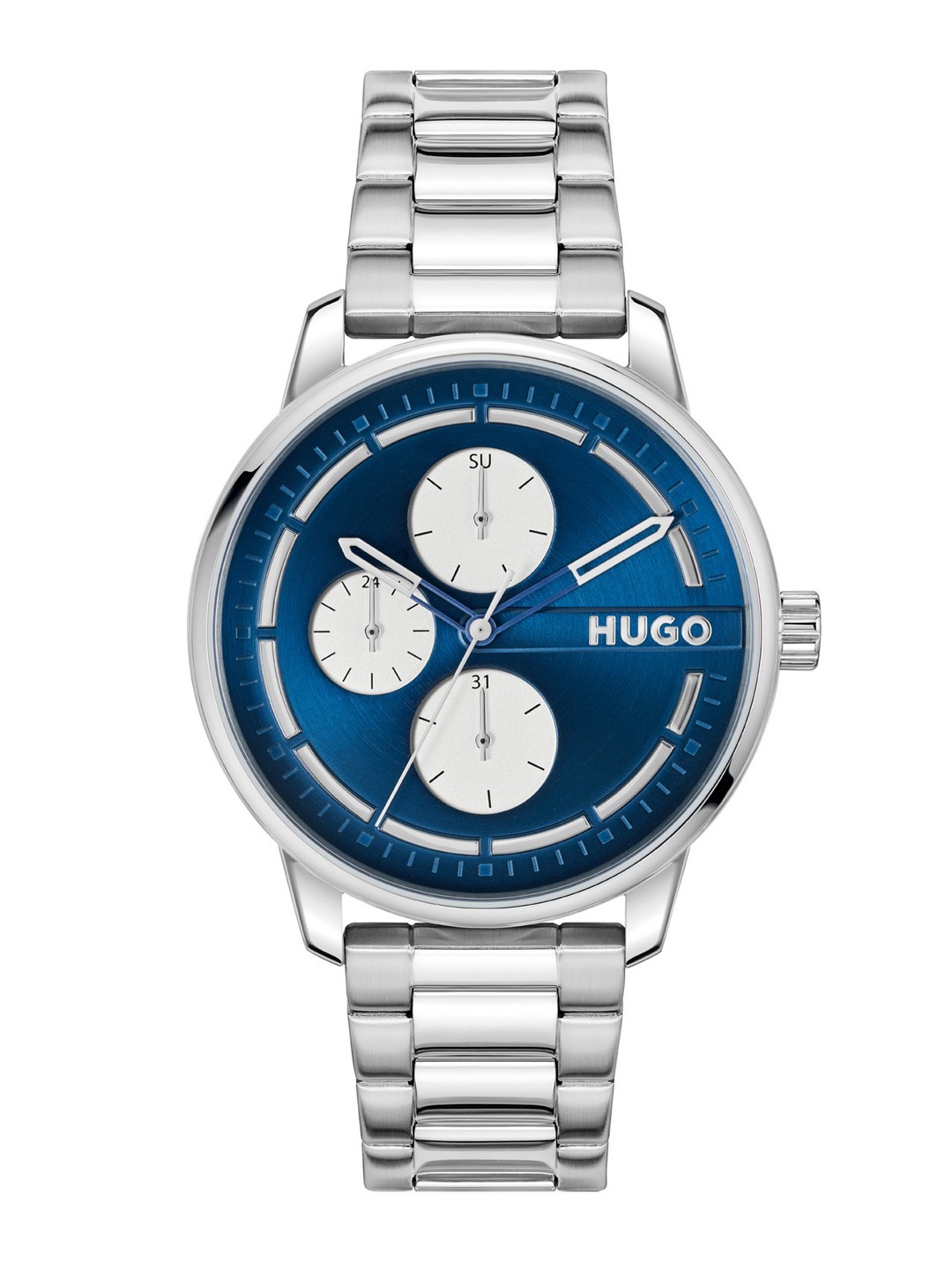 

HUGO Men Stamp Multi Analogue Watch 1530386, Blue