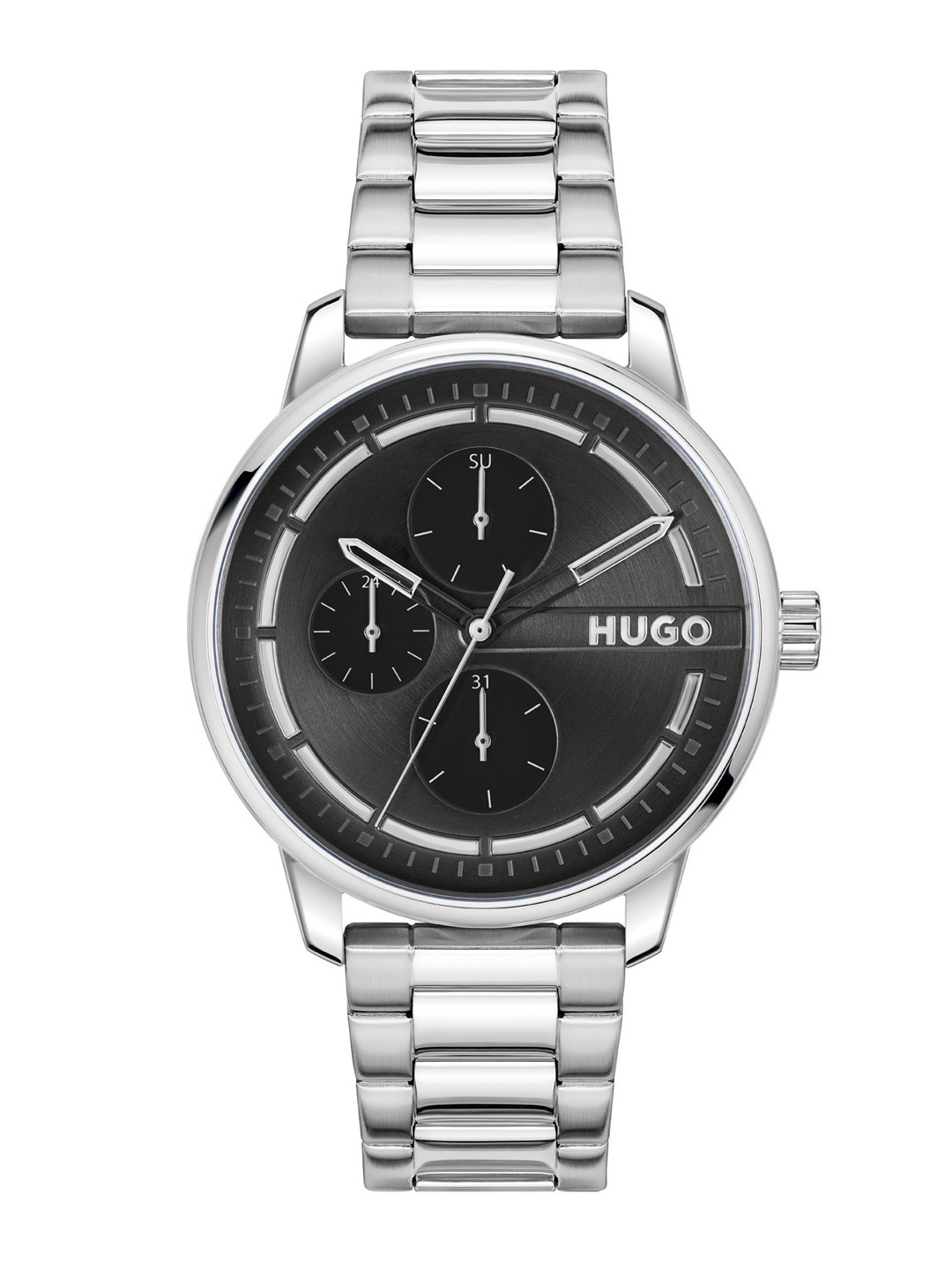 

HUGO Men Stamp Multi Analogue Watch 1530368, Black