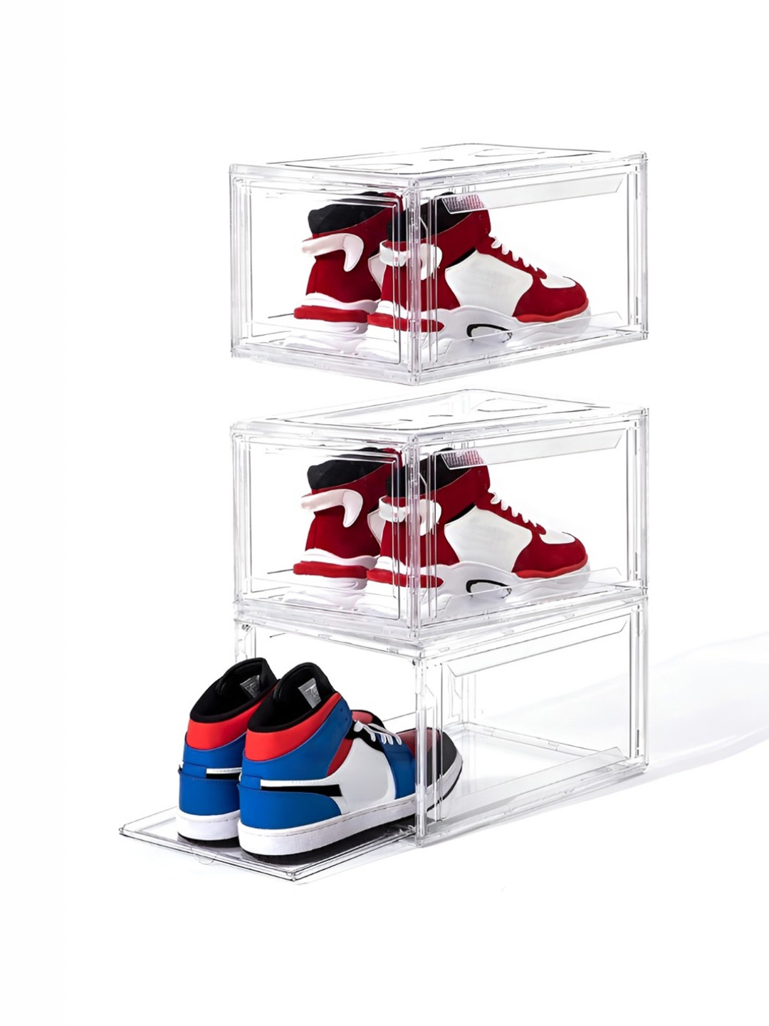 

TIED RIBBONS Transparent 3 Pieces Super Strong Shoes Organisers