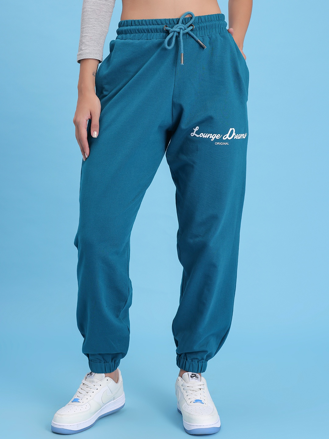 

Lounge Dreams Women Mid-Rise Joggers, Teal