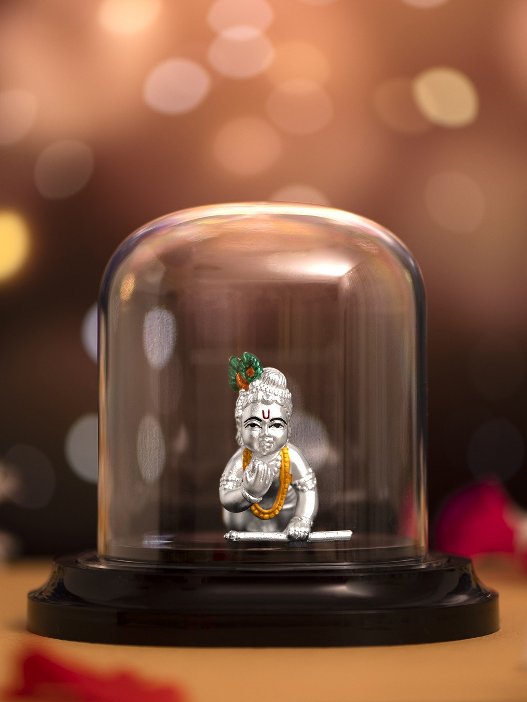 

Zavya Silver Toned Lord Laddu Gopal 92.5 Sterling Silver Religious Idol Showpiece