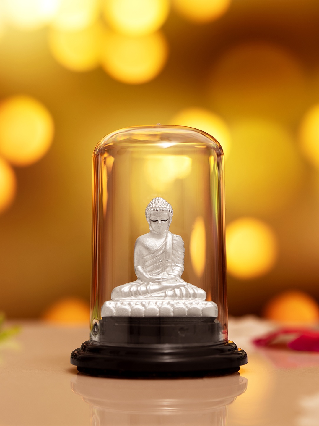 

Zavya Silver Toned Lord Buddha 92.5 Sterling Silver Religious Idol Showpiece