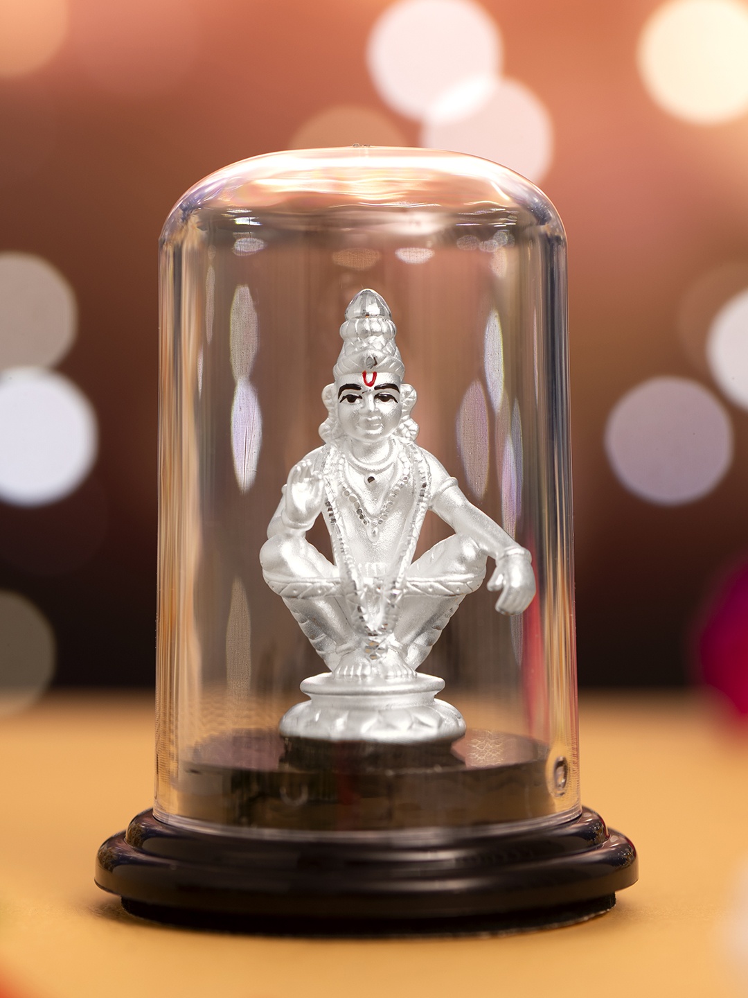 

Zavya Transparent & Black 925 Sterling Silver Religious Idol Showpiece
