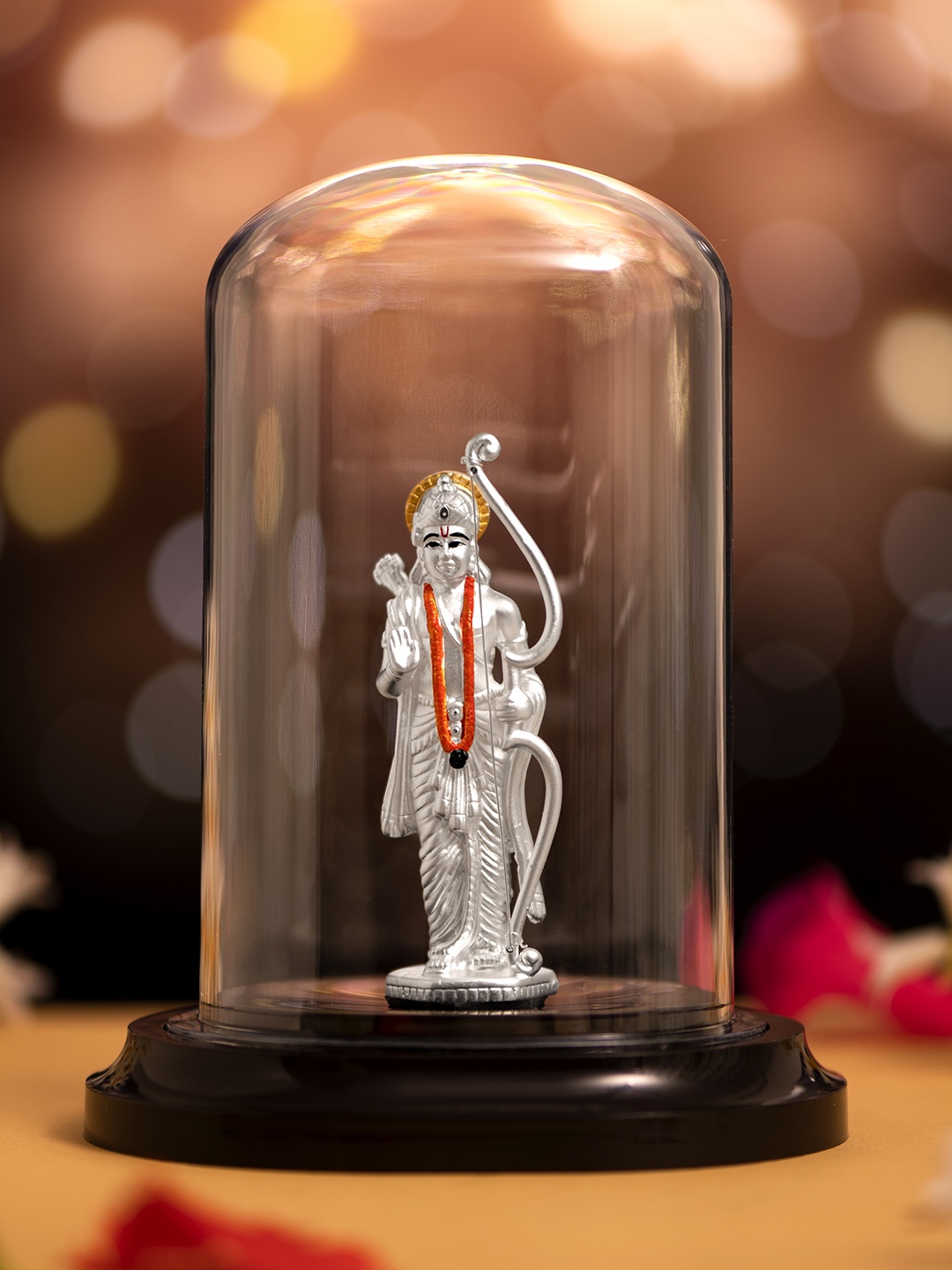 

Zavya Silver Toned Lord Shri Ram 92.5 Sterling Silver Religious Idol Showpiece
