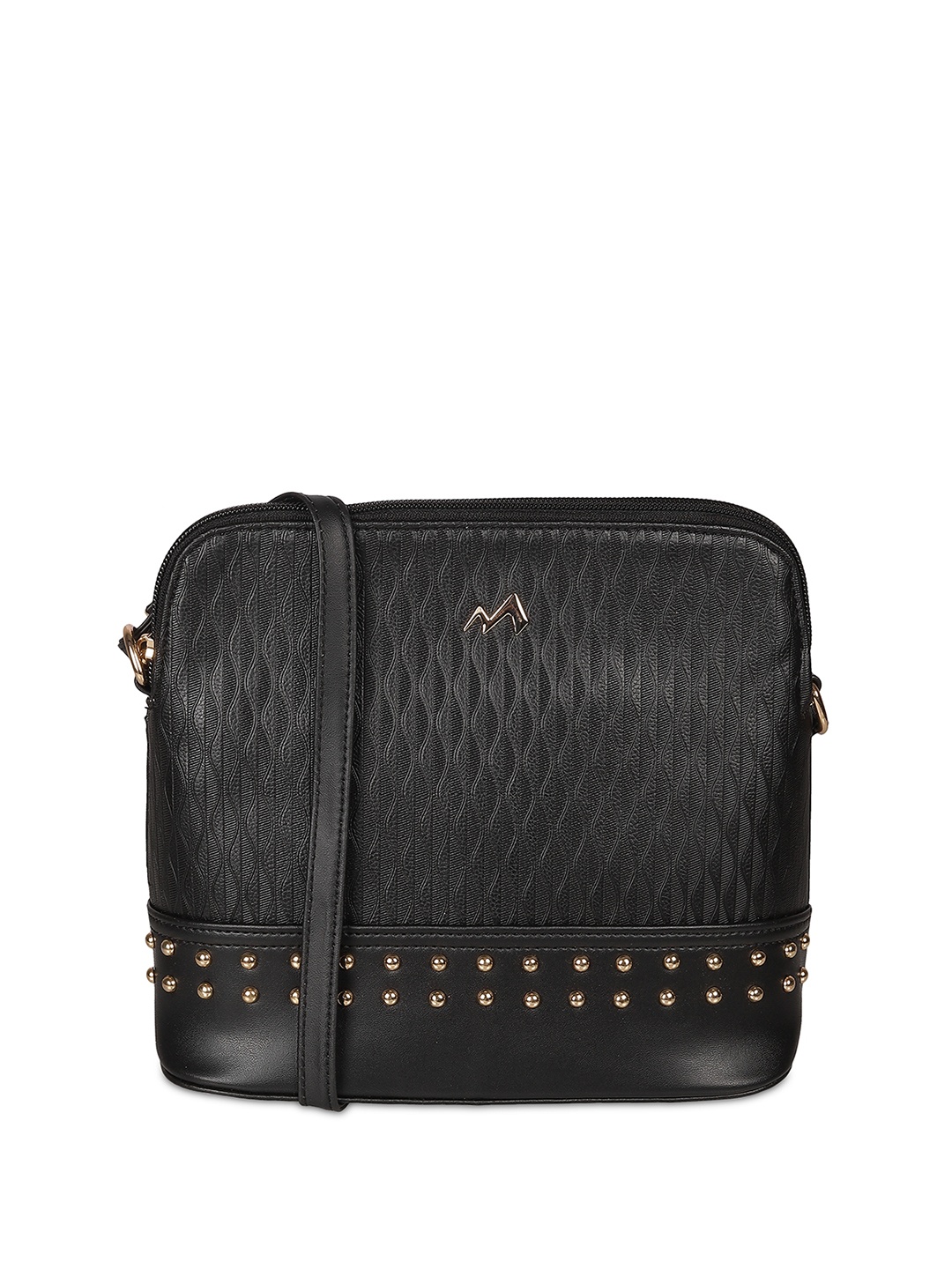 

Metro Textured Structured Sling Bag, Black