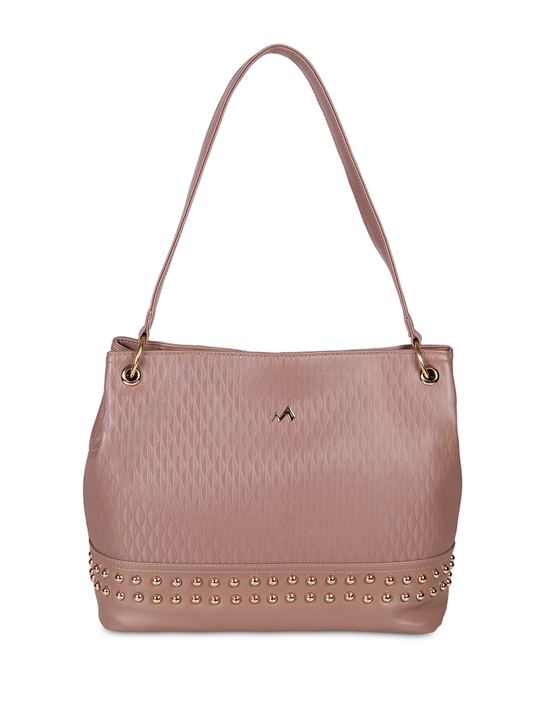 

Metro Women Textured Embellished Shoulder Bag, Brown