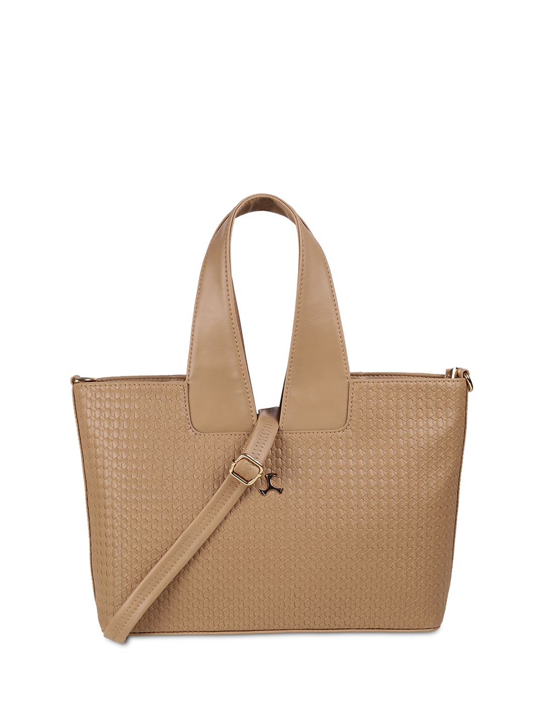 

Mochi Women Textured Handheld Bag, Beige