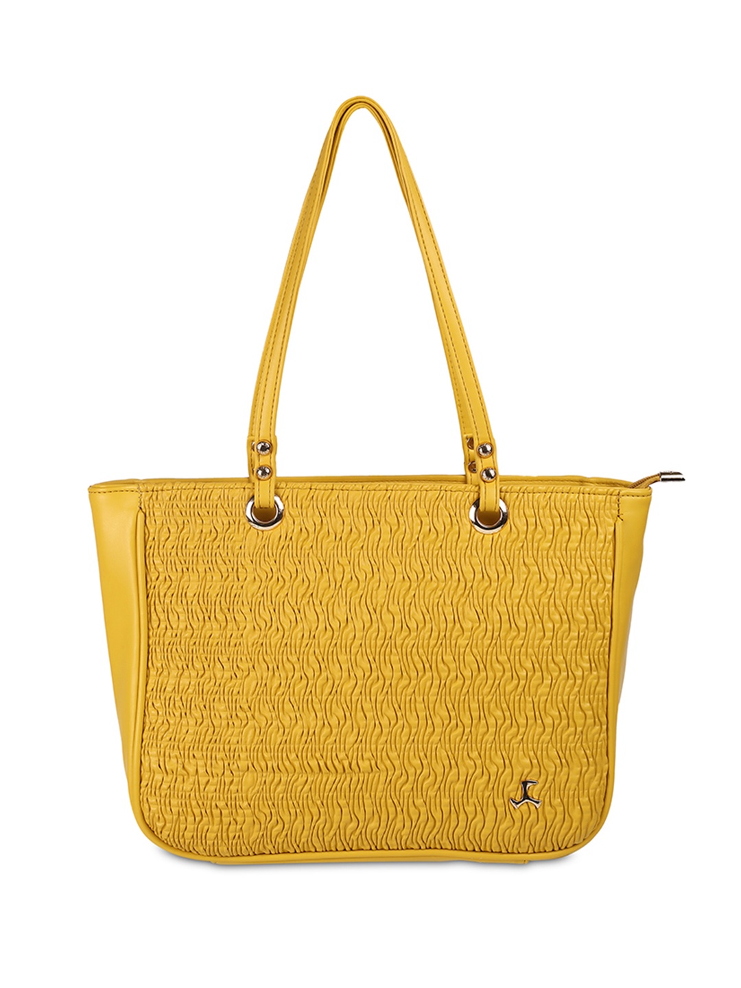 

Mochi Women Oversized Textured Tote Bag, Yellow