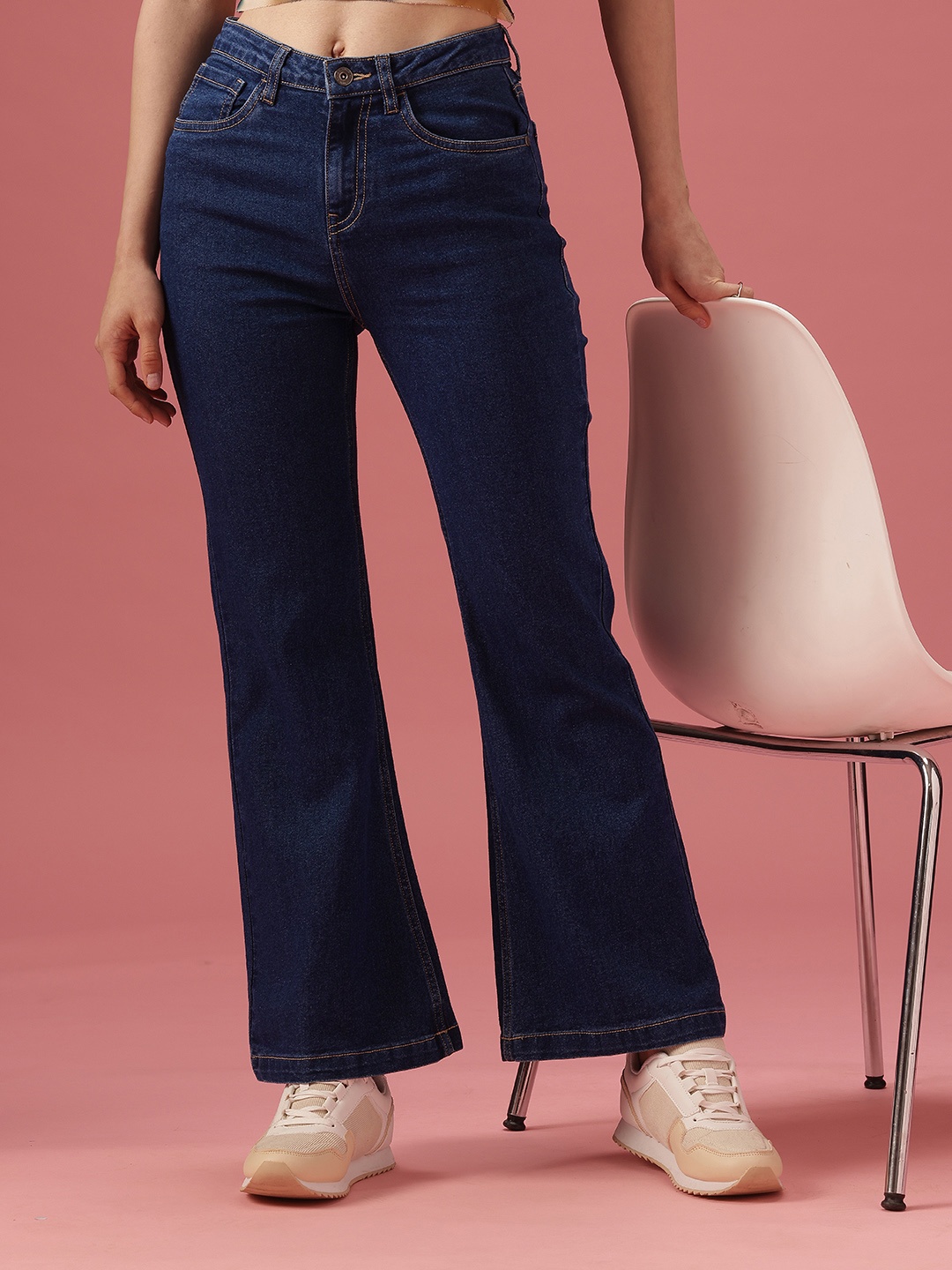 

DressBerry Women Bootcut High-Rise Light Fade Stretchable Jeans, Blue