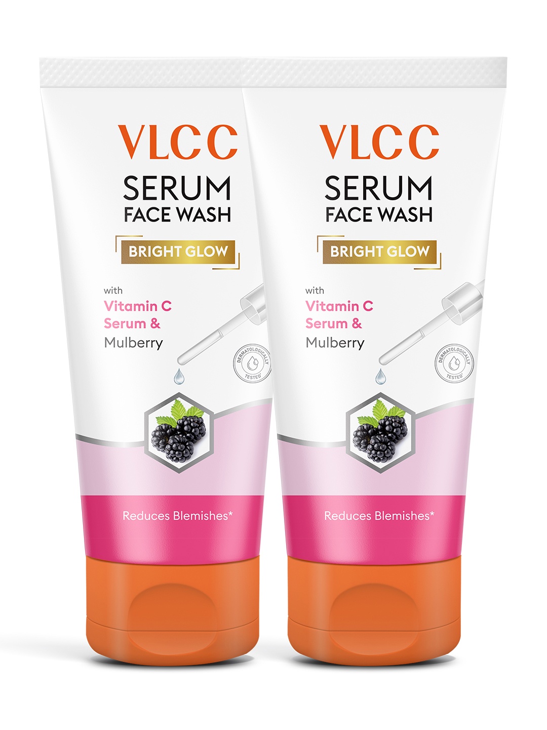 

VLCC Set Of 2 Buy One Get One Free- Bright Glow Serum Face Wash- 150 ml Each, Pink