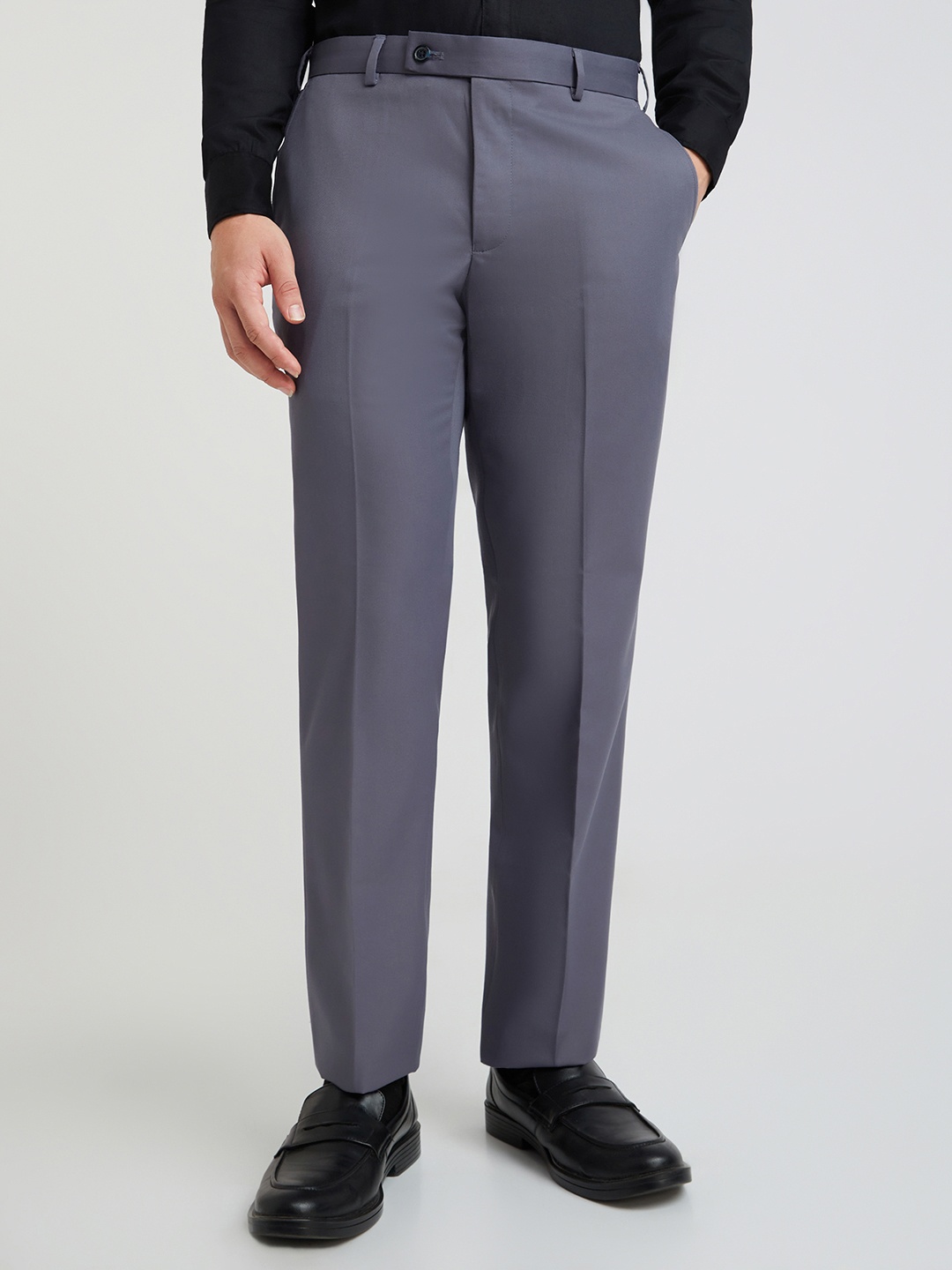 

Park Avenue Men Mid-Rise Formal Trousers, Blue
