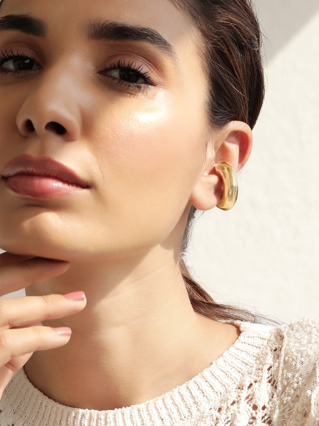 

Rubans 18K Gold-Plated Demi-Fine Ear Cuff Earrings