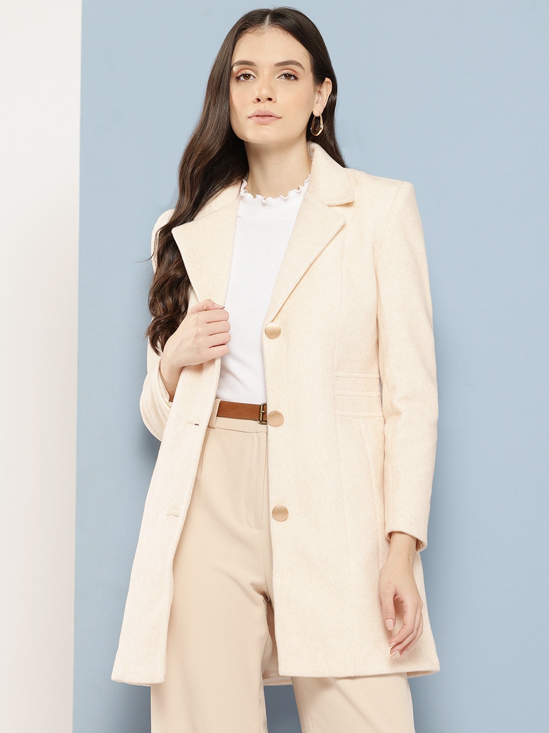 

Chemistry Woollen Overcoat, Off white