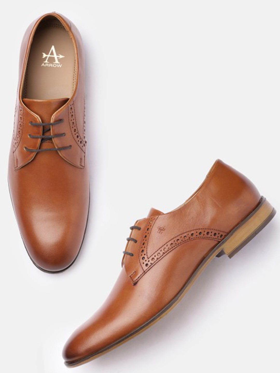 

Arrow RIDGES 3.0 Men Leather Formal Oxfords, Tan