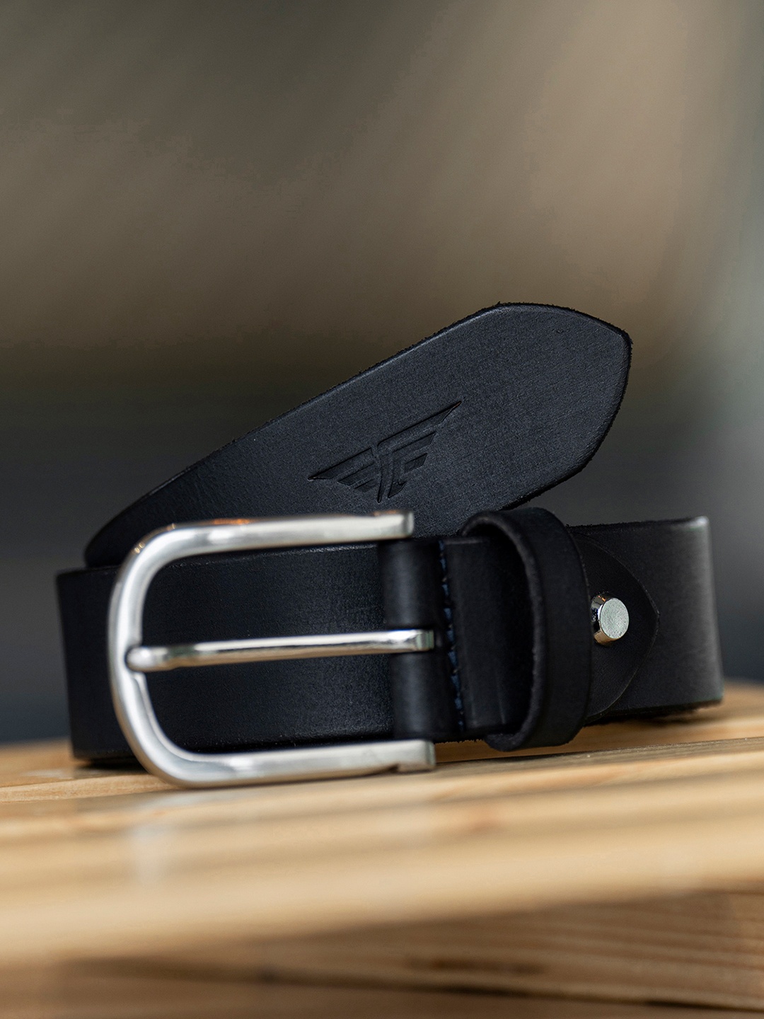 

Red Tape Men Leather Formal Belt, Navy blue