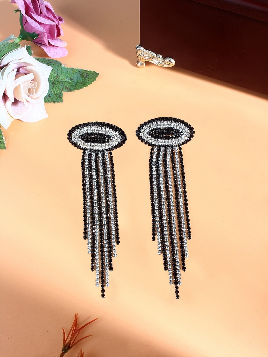 

KPOP Contemporary Drop Earrings, Silver
