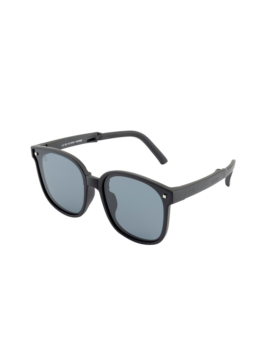 

SEESAW Unisex Black Lens Black TR90 Square Sunglass with 100% UV Protection-Ideal for Kids 8-12 Yrs