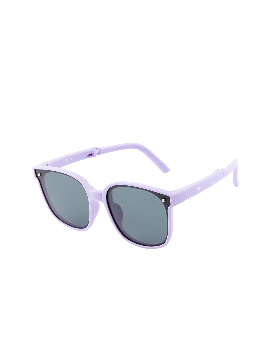 

SEESAW Unisex Black Lens Purple TR90 Square Sunglass with 100% UV Protection-Ideal for Kids 8-12 Yrs