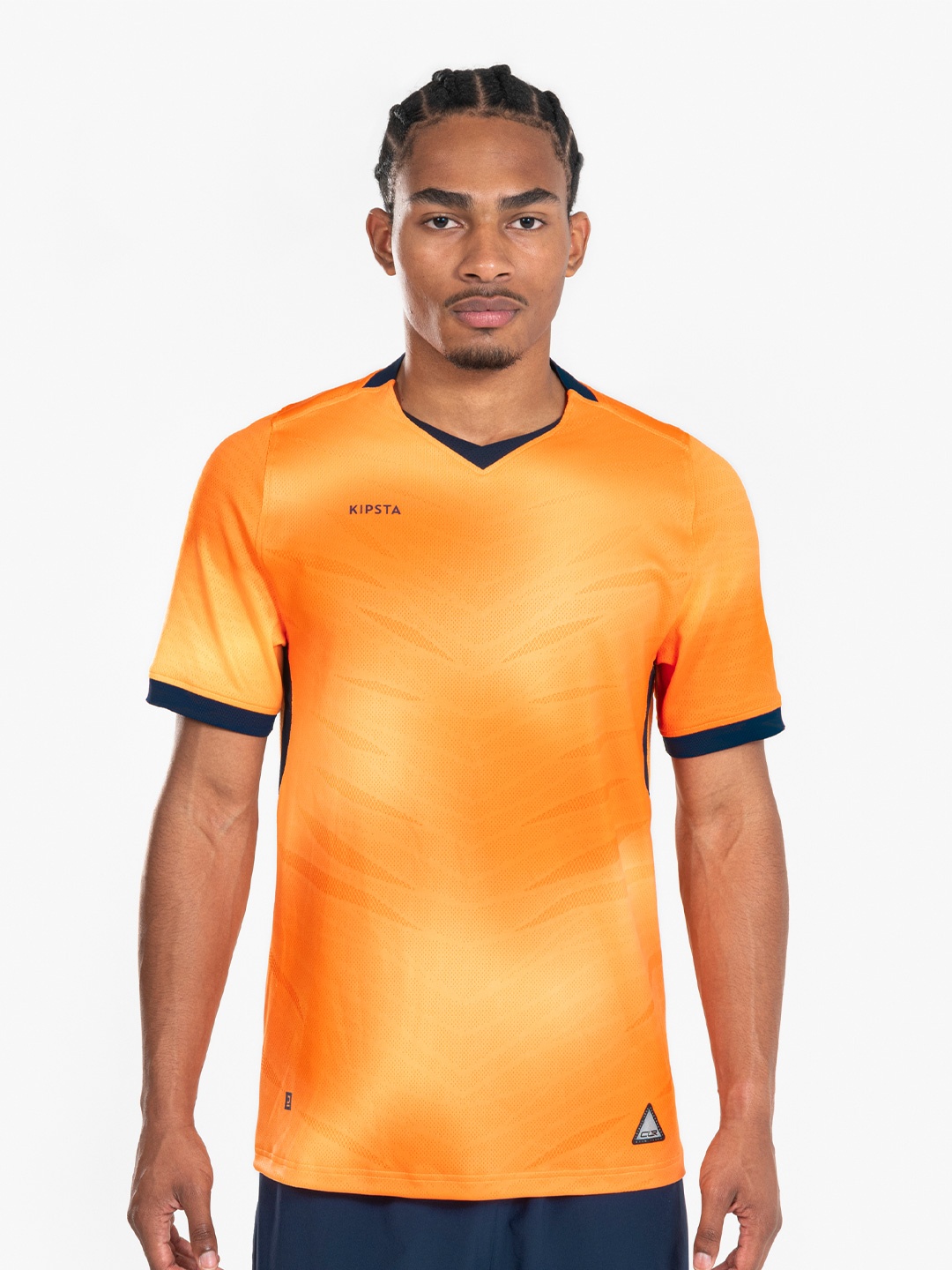 

Kipsta By Decathlon Men Orange Clr Football Jersey