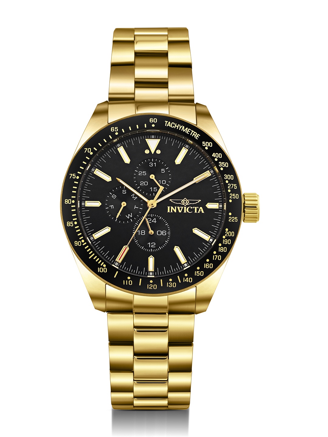 

Invicta Men Aviator Quartz Analogue Watch - 38968, Black