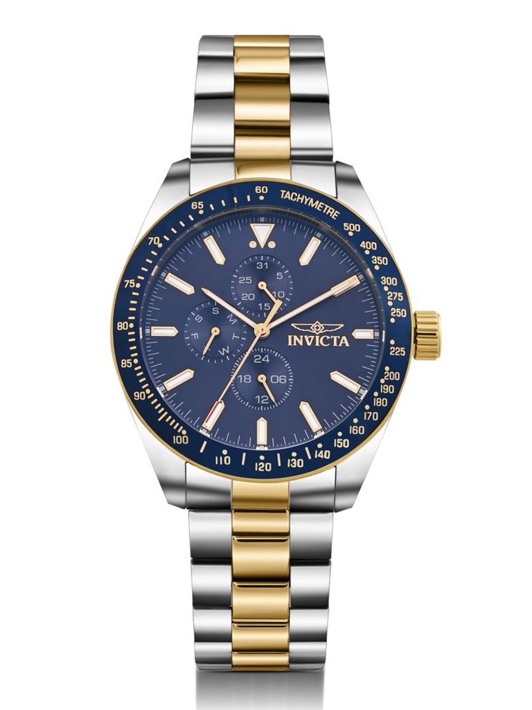 

Invicta Men Aviator Quartz Analogue Watch - 39076, Blue