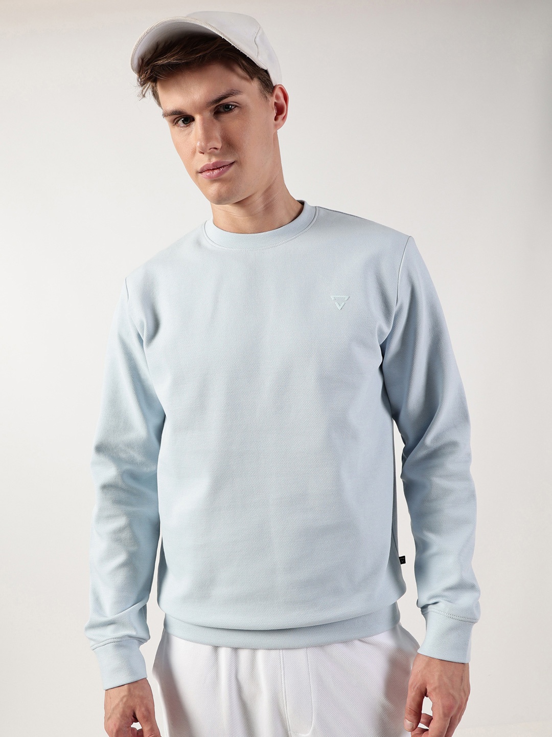 

Thomas Scott Men Anti Odour Solid Round Neck Pullover Sweatshirt, Blue