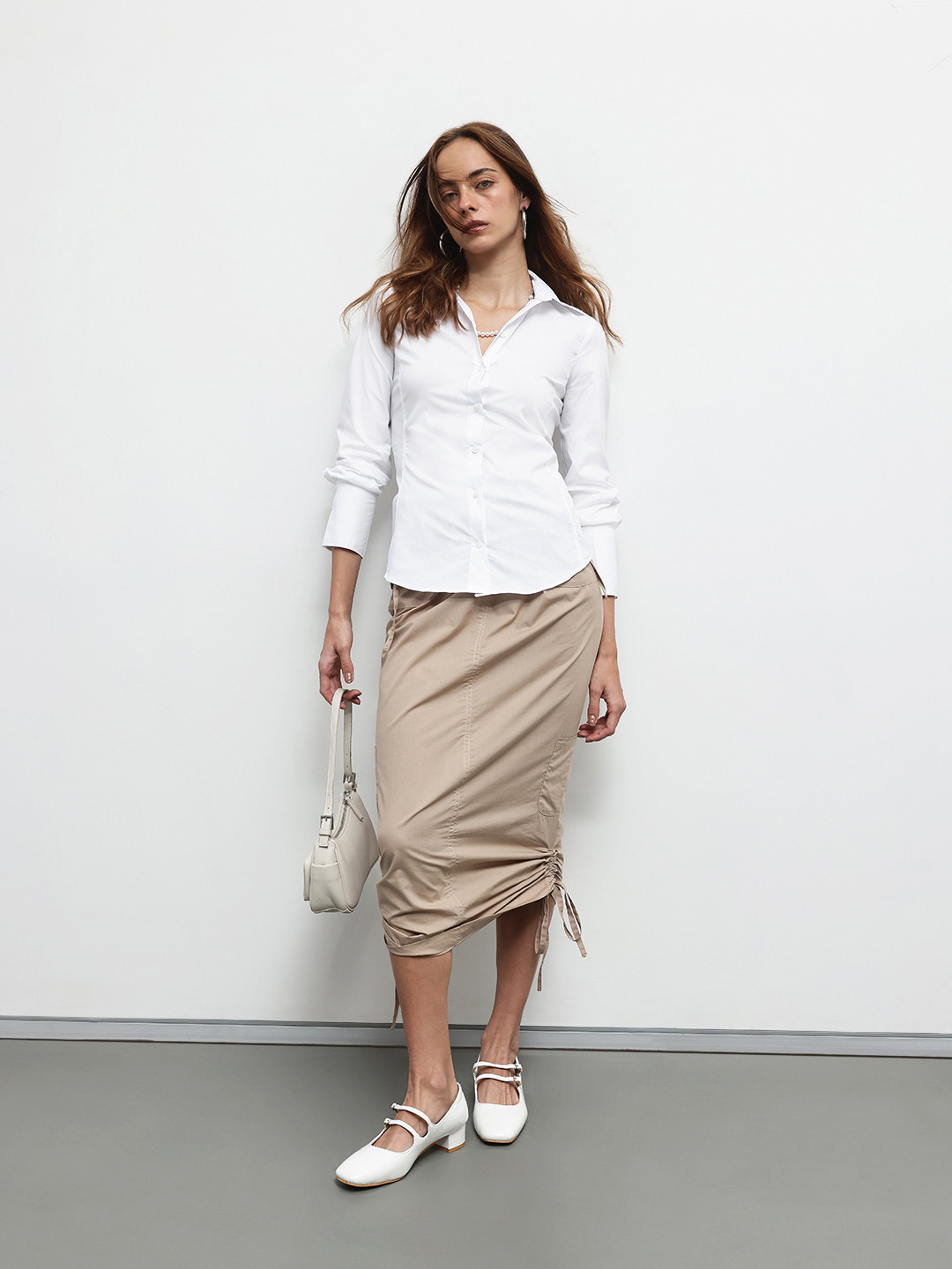 

ZARA Fitted Shirt, White