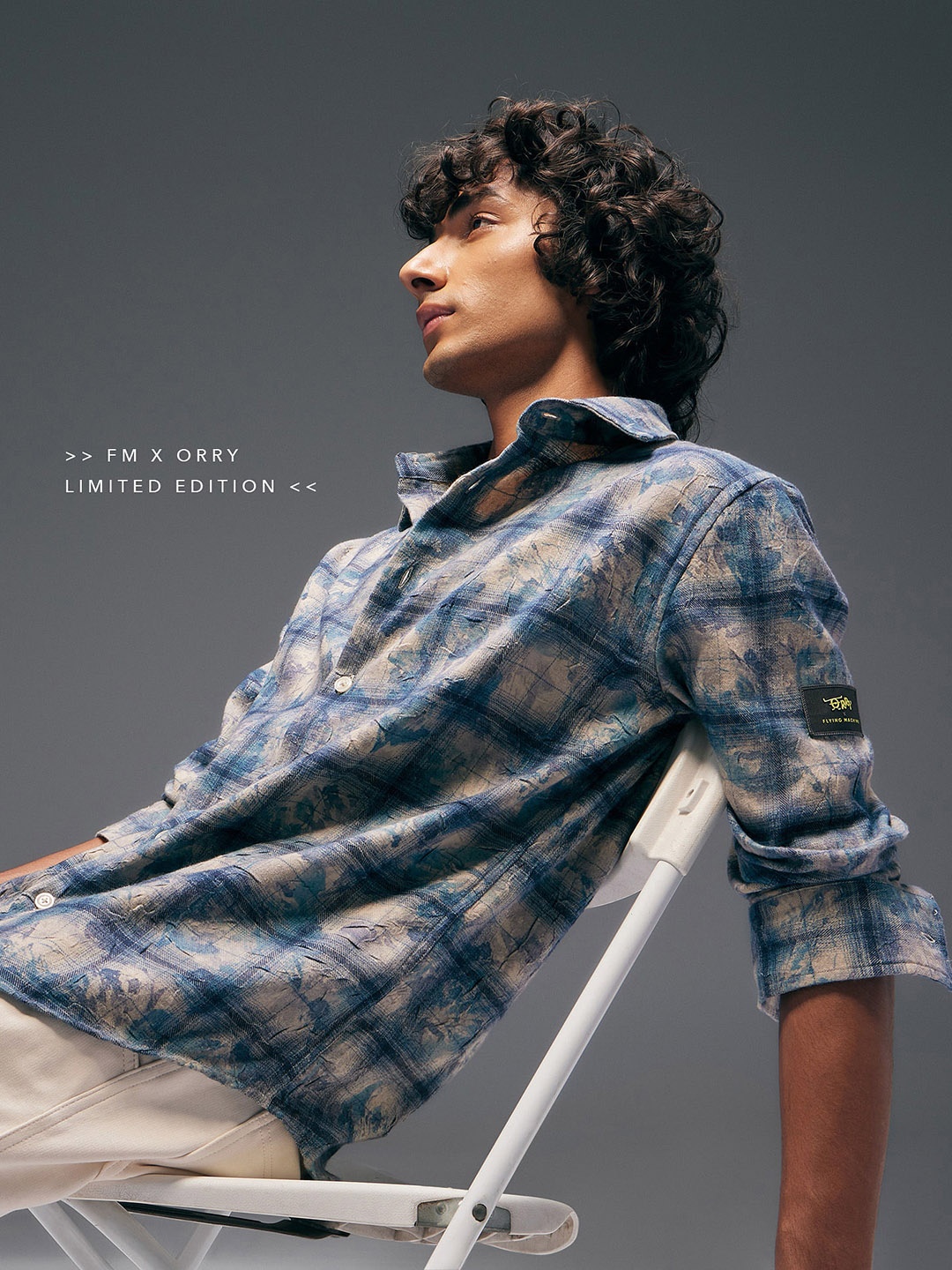 

Flying Machine Men Orry X Washed Regular Fit Shirt, Blue
