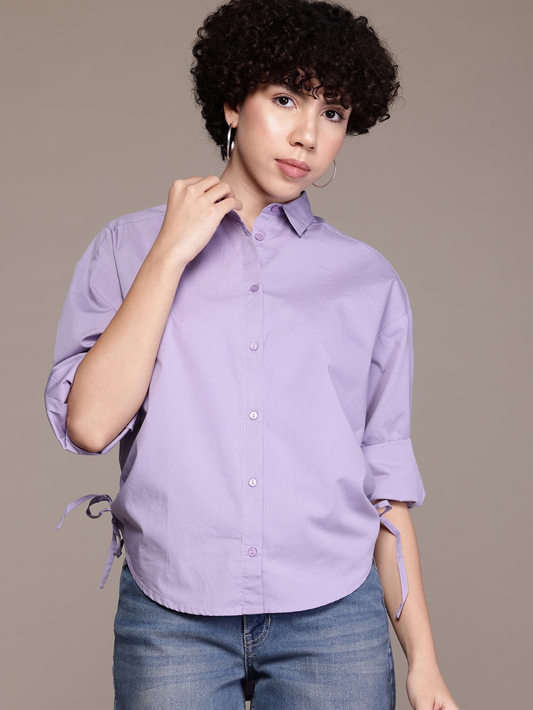 

Roadster Women Classic Casual Shirt, Lavender