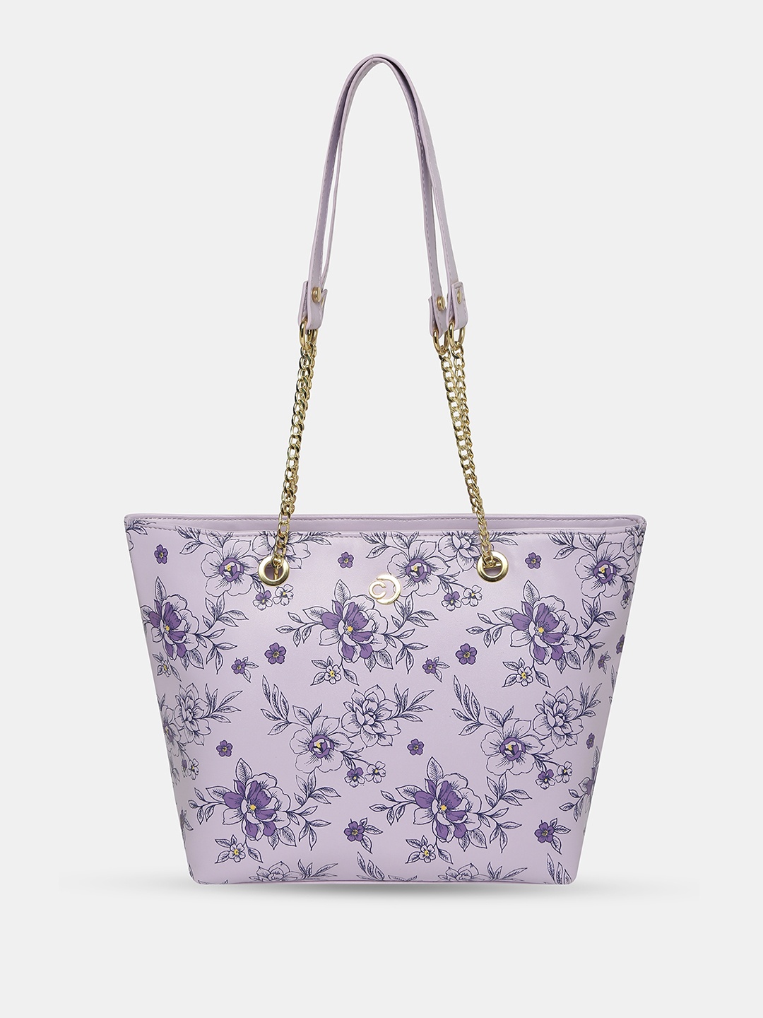 

Caprese Floral Printed Snow Structured Shoulder Bag, Lavender
