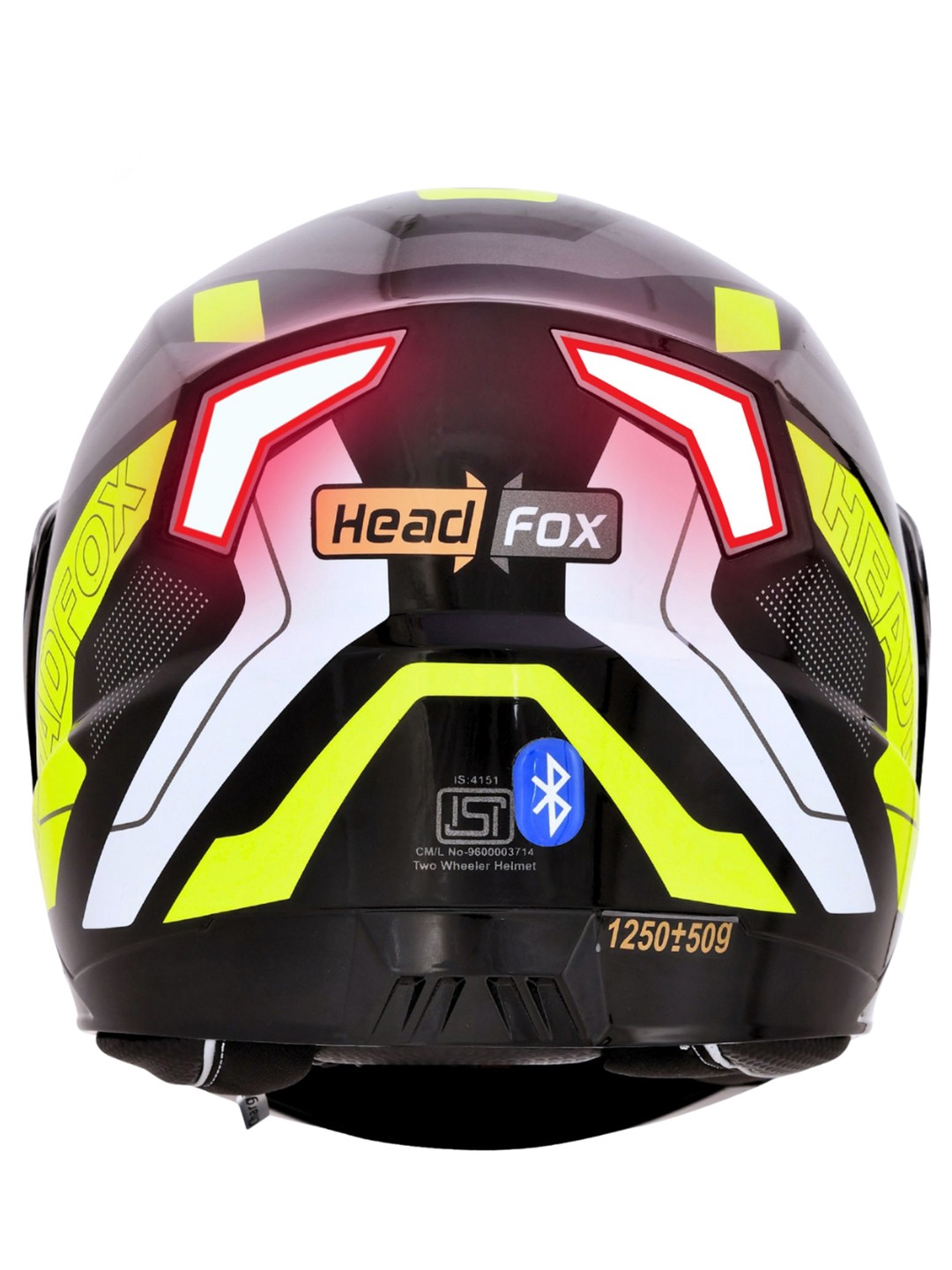 

HEADFOX N2 Matt Air 7 Smart Bluetooth Calls Music GPS & Voice Asst. Road DV Helmet, Yellow